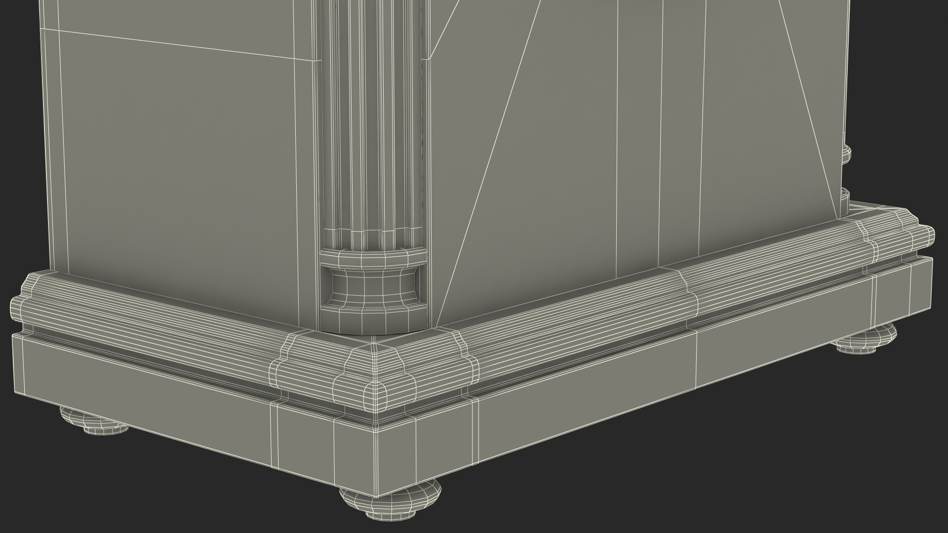 3D Barrister Style Mantel Clock model