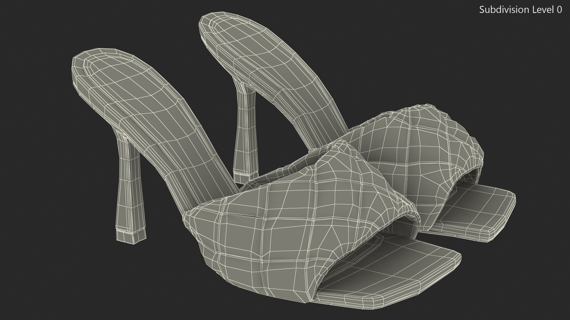 3D model Leather Heeled Mules Bottega Veneta