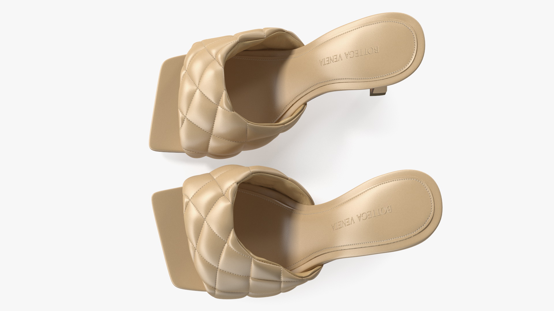 3D model Leather Heeled Mules Bottega Veneta