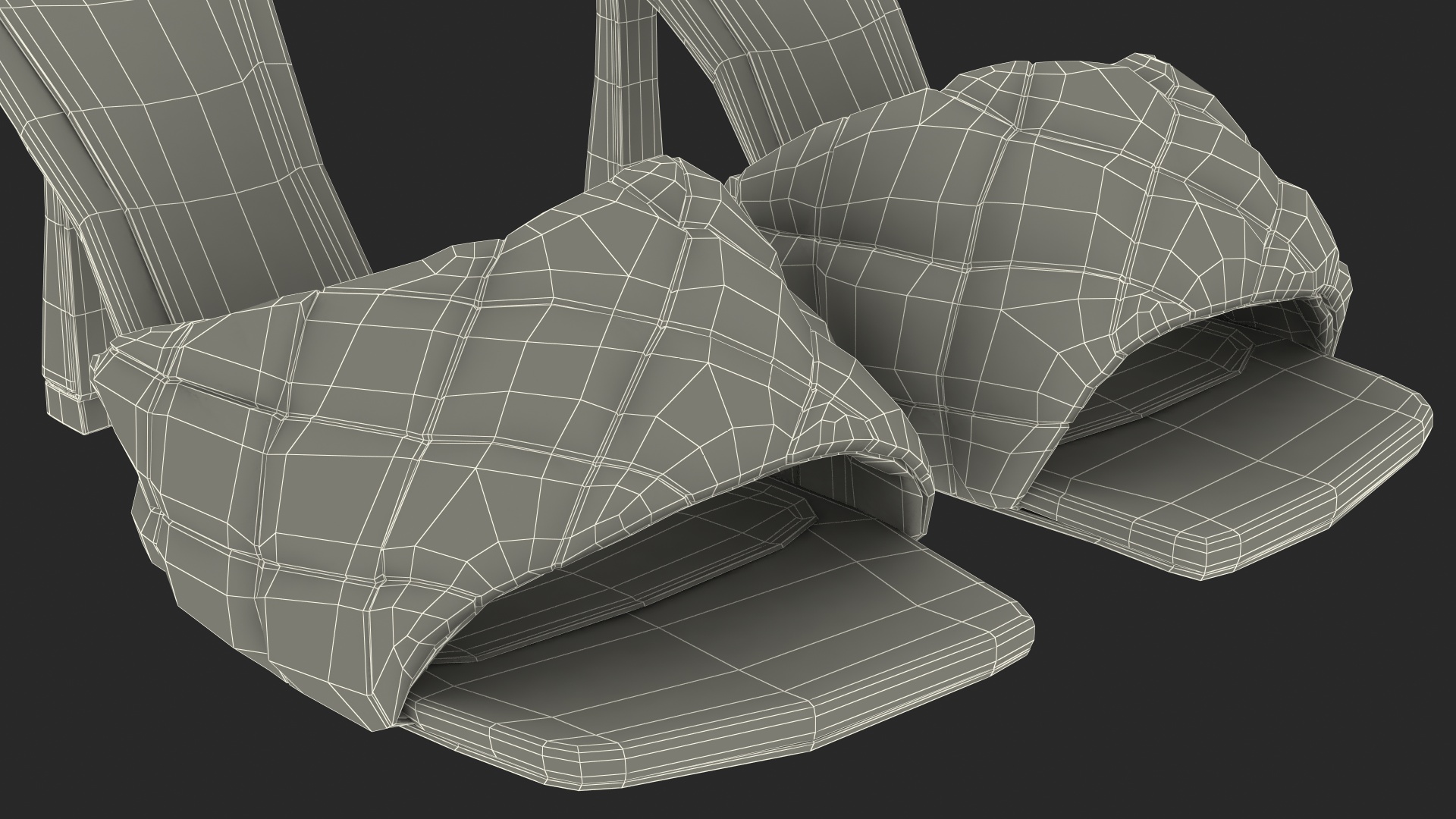 3D model Leather Heeled Mules Bottega Veneta