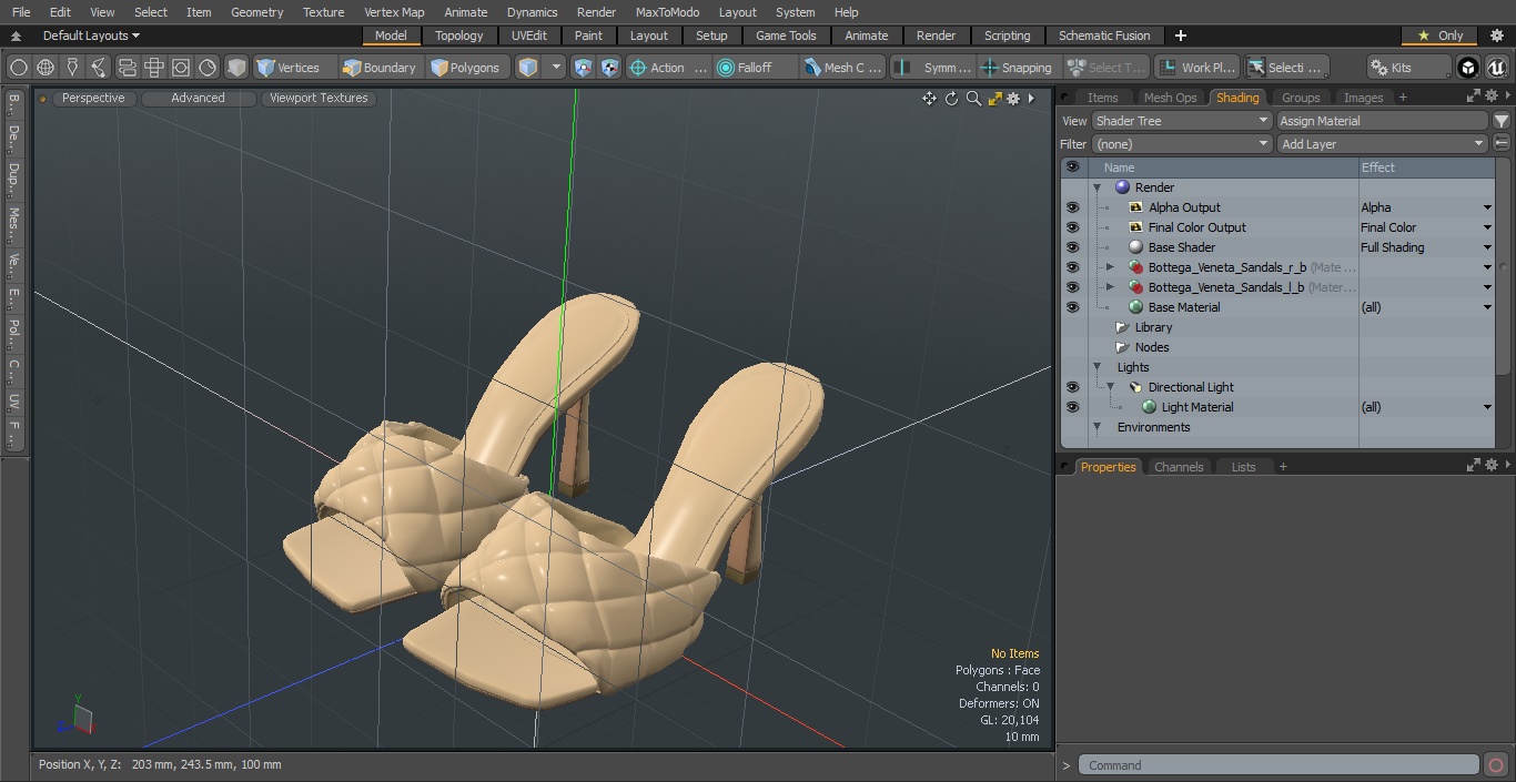3D model Leather Heeled Mules Bottega Veneta