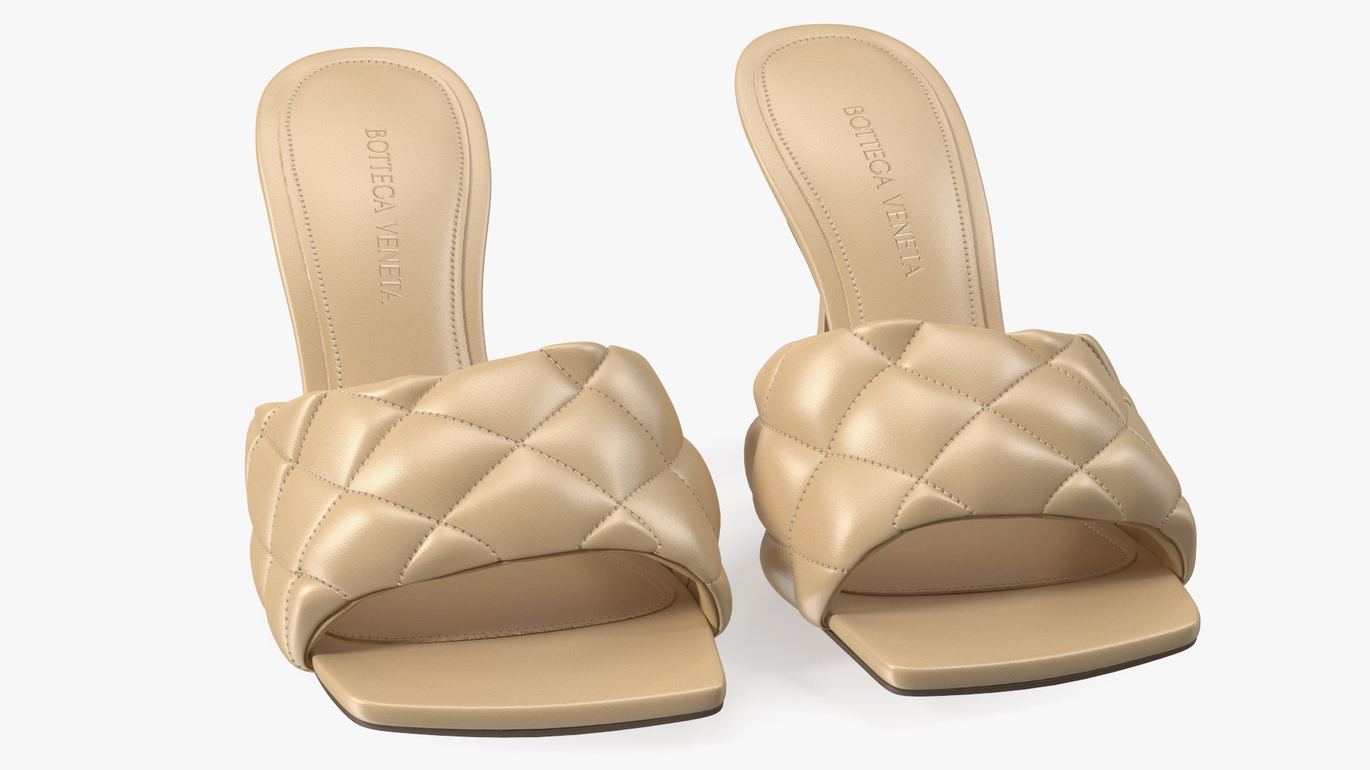 3D model Leather Heeled Mules Bottega Veneta