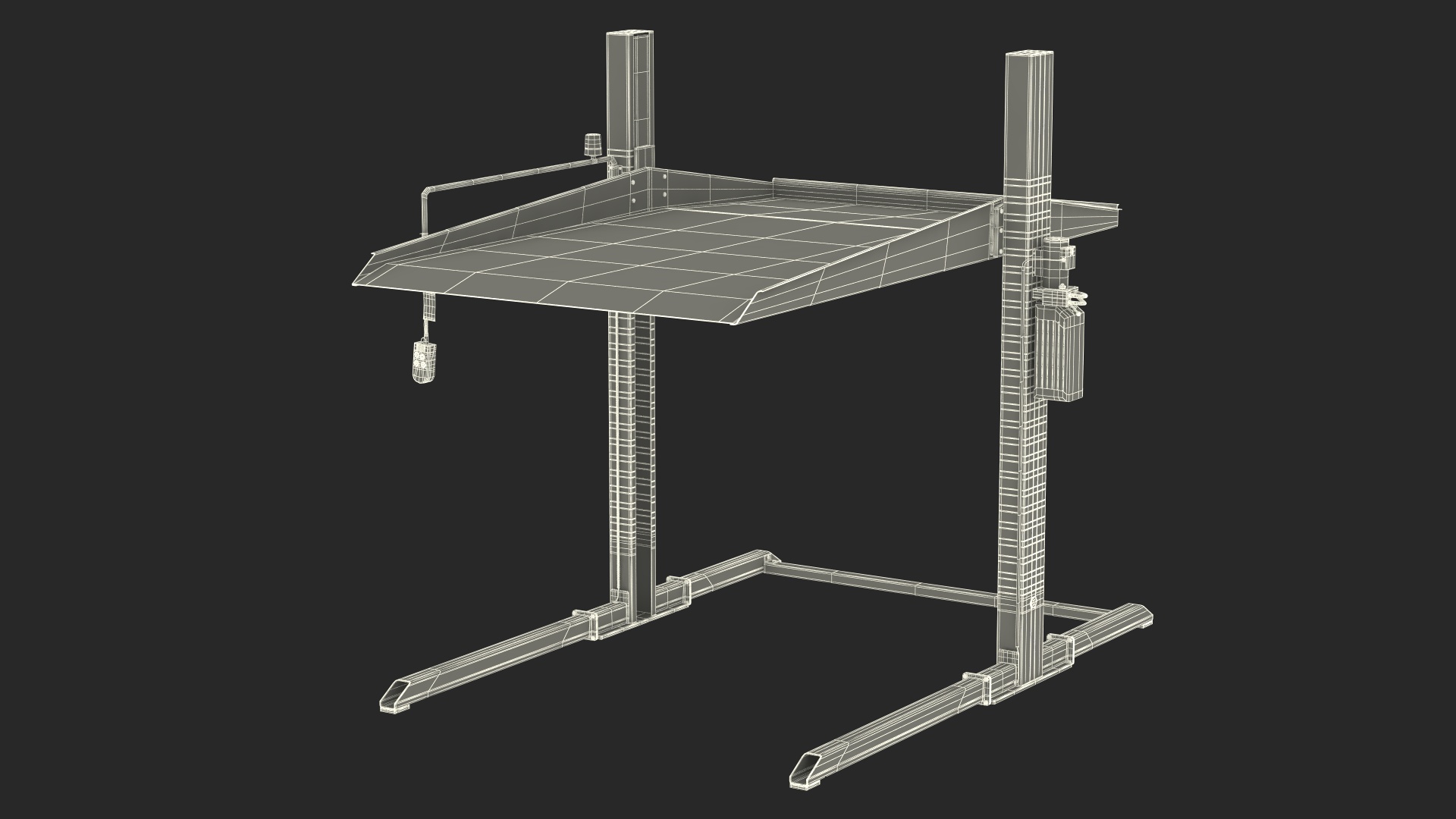 3D Two Post Parking Lift