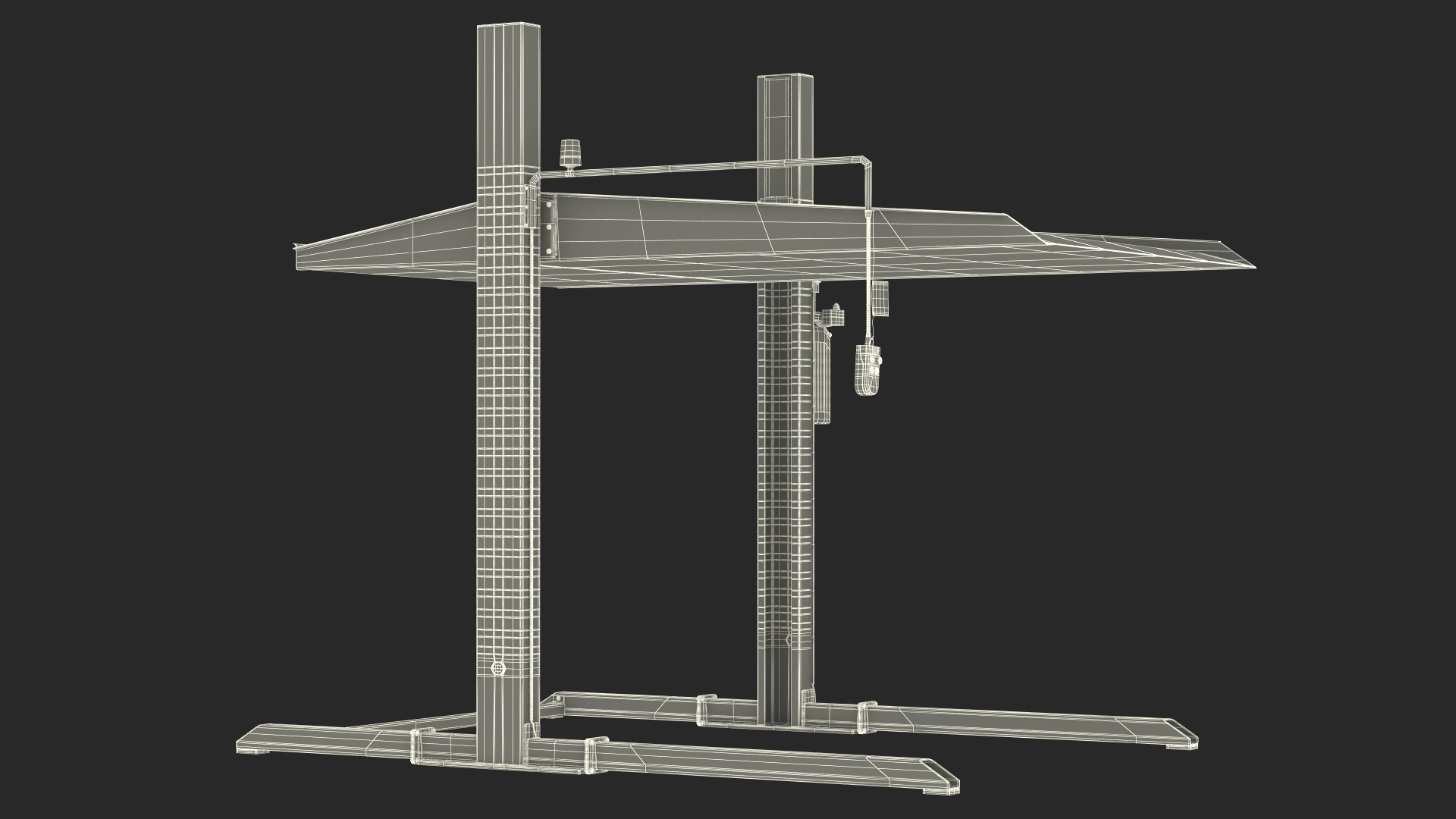 3D Two Post Parking Lift
