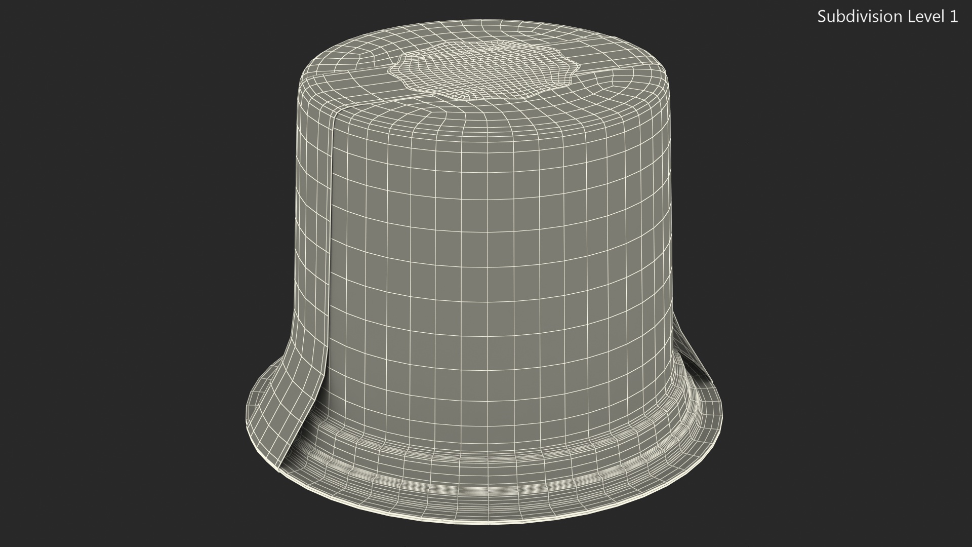 3D model Plastic Packaging for Cake Piece Round Golden