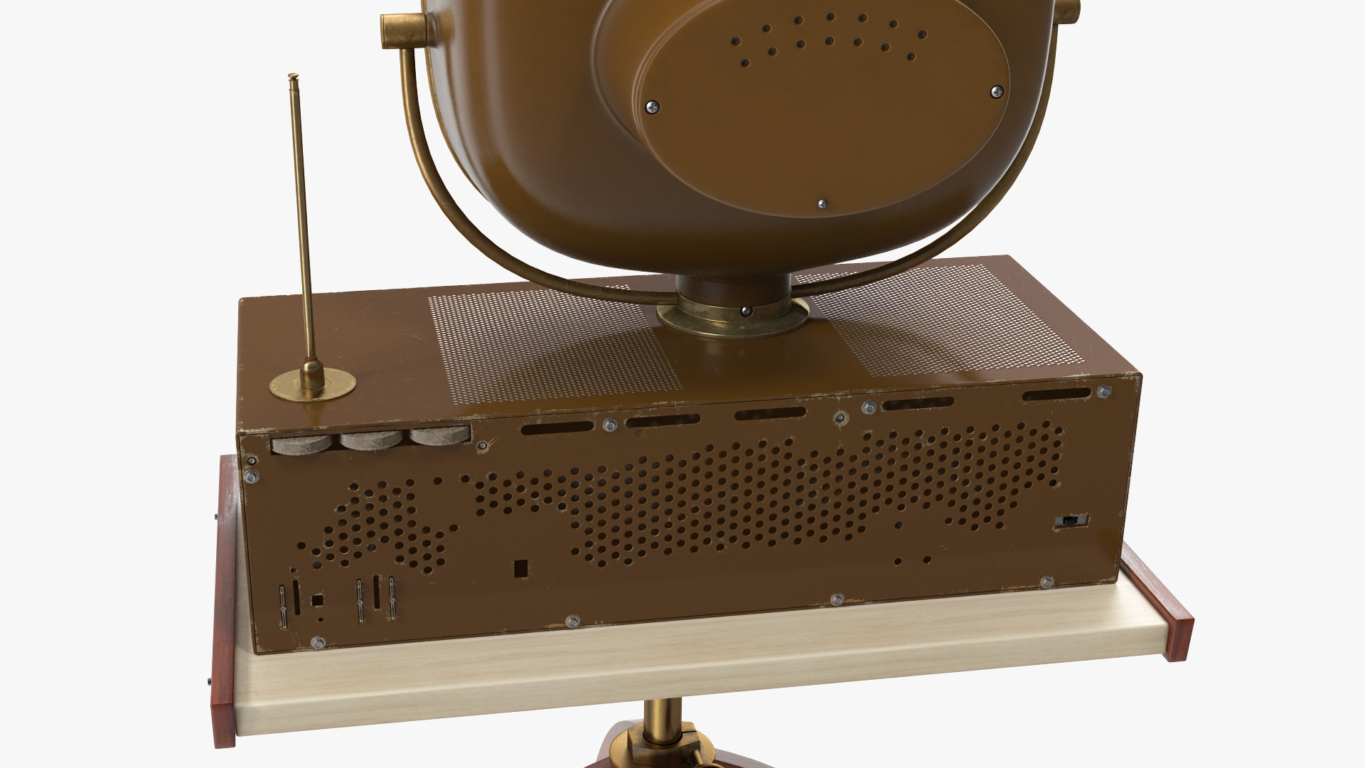 3D Vintage Antique 50s TV with Stand model