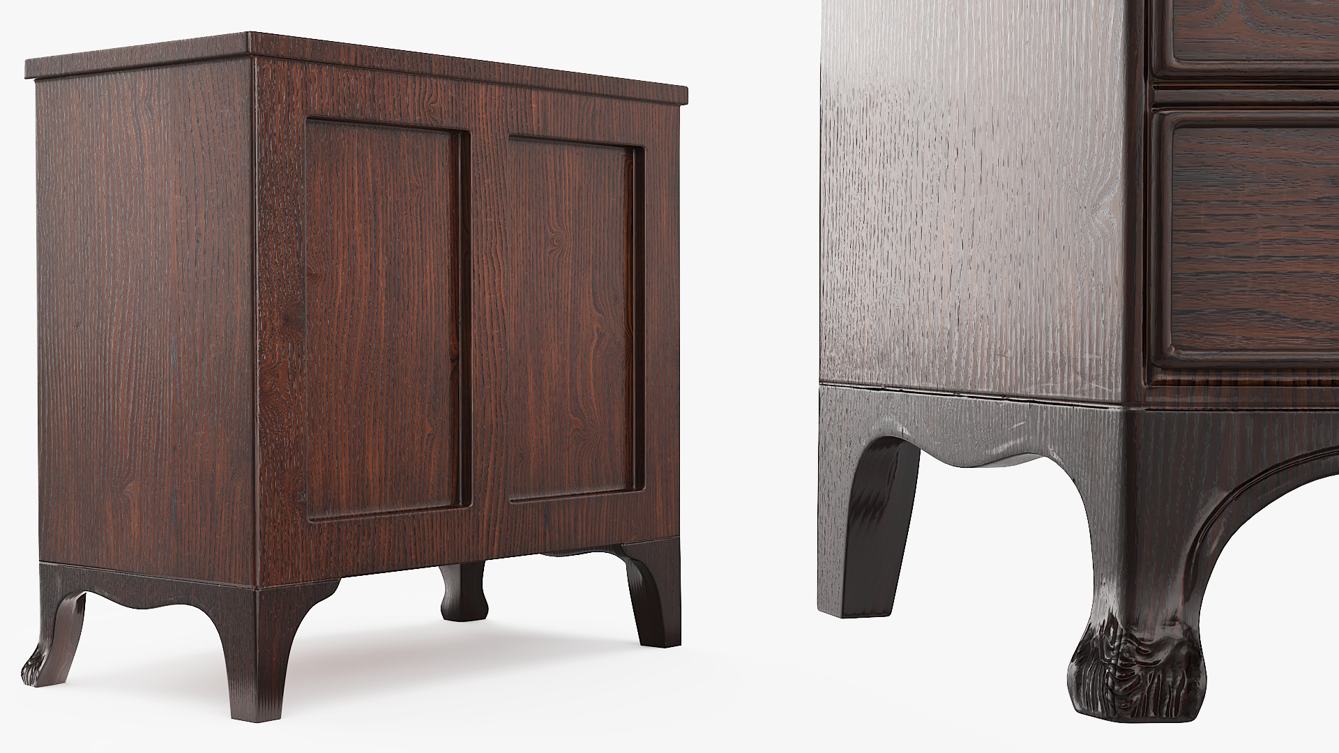 Oval Office Bow Front Drawer Chest Brown - view 5