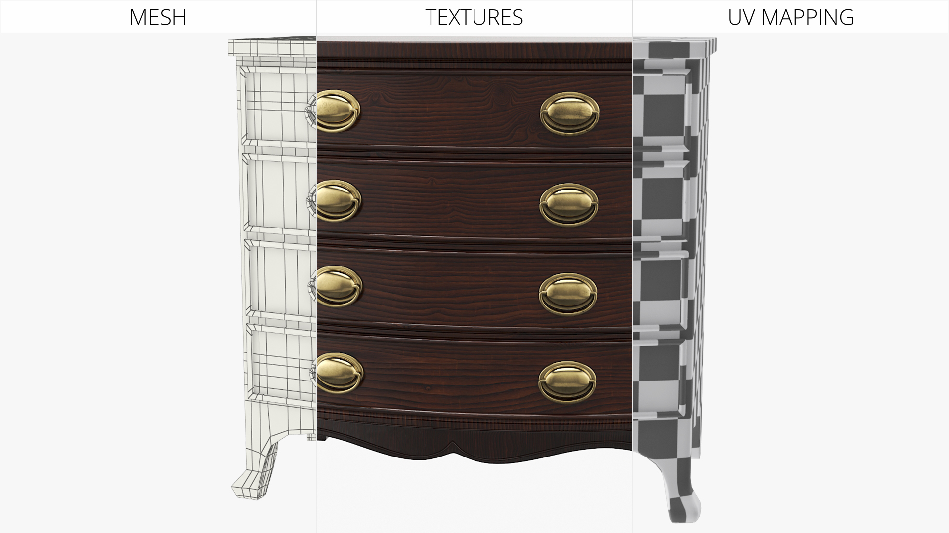 Oval Office Bow Front Drawer Chest Brown - view 6