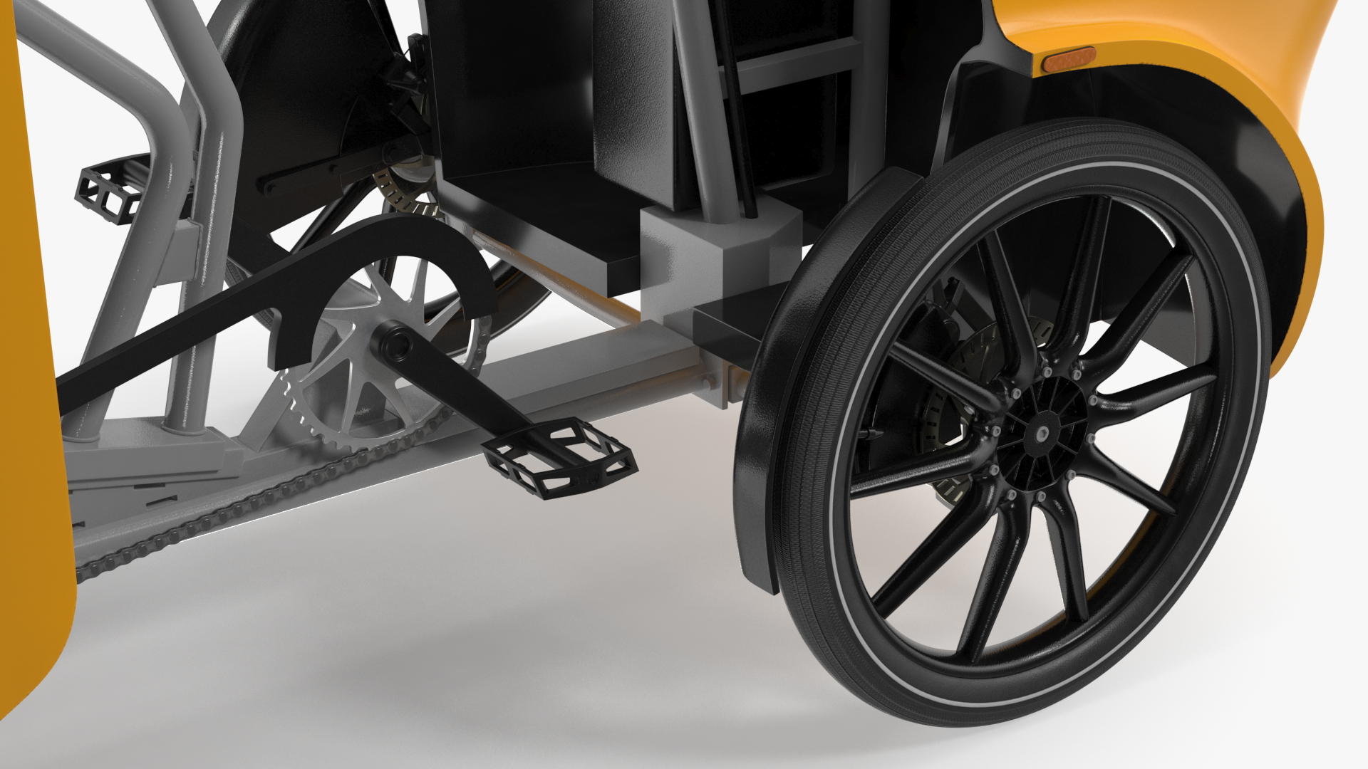 Electric Cargo Bike EAV DHL Rigged 3D model