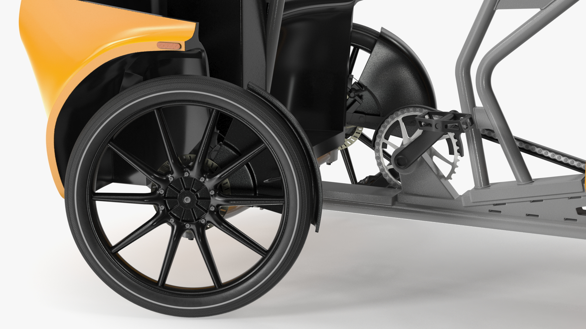 Electric Cargo Bike EAV DHL Rigged 3D model