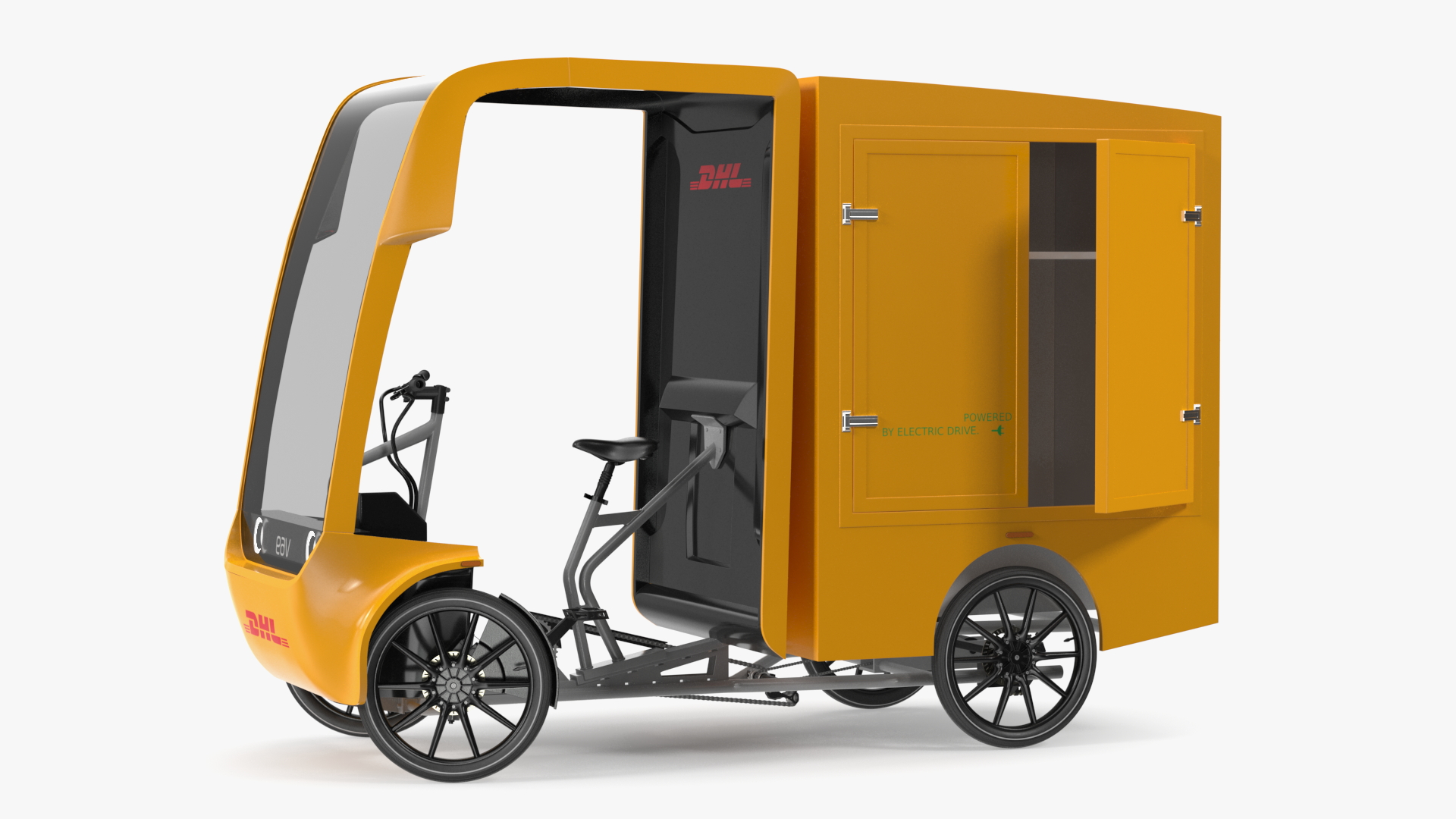 Electric Cargo Bike EAV DHL Rigged 3D model