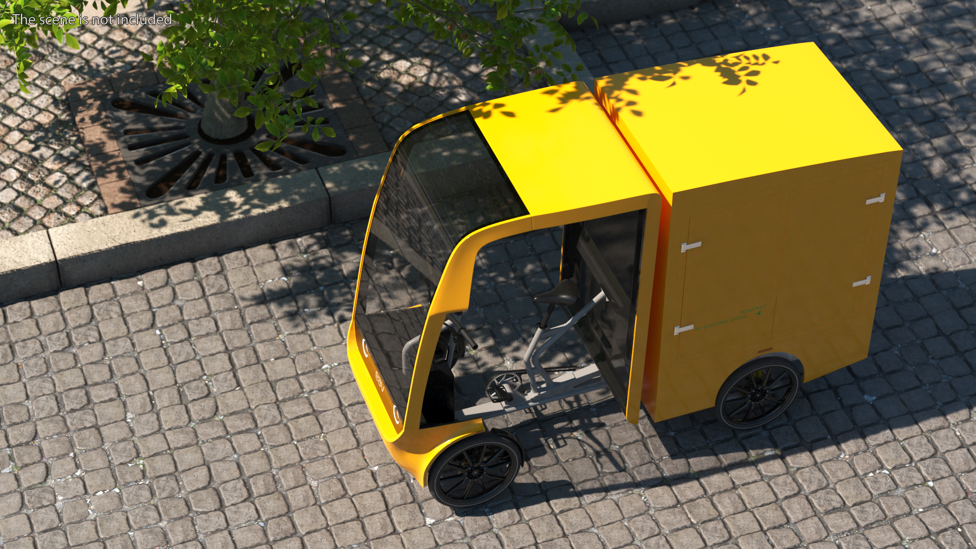 Electric Cargo Bike EAV DHL Rigged 3D model