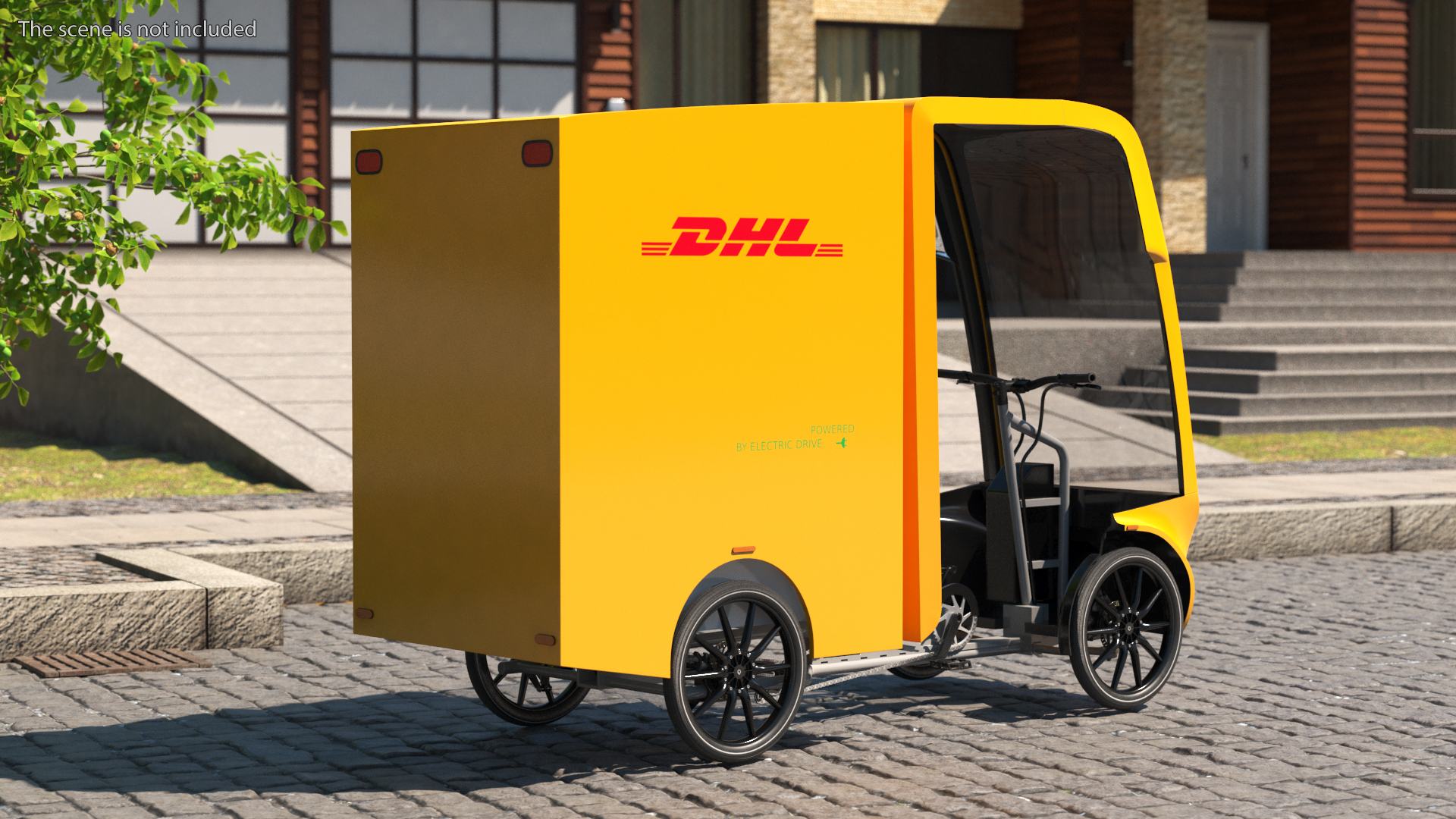Electric Cargo Bike EAV DHL Rigged 3D model