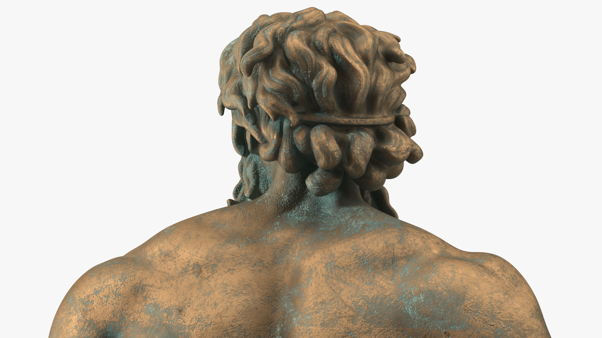 3D model Bronze Poseidon Sculpture