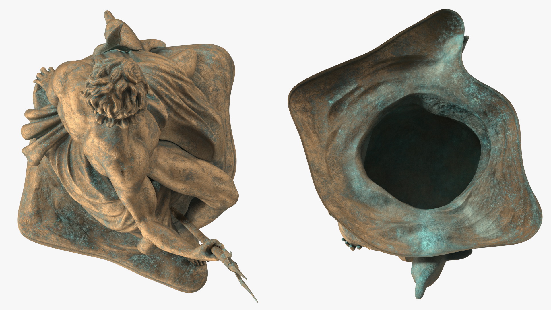 3D model Bronze Poseidon Sculpture