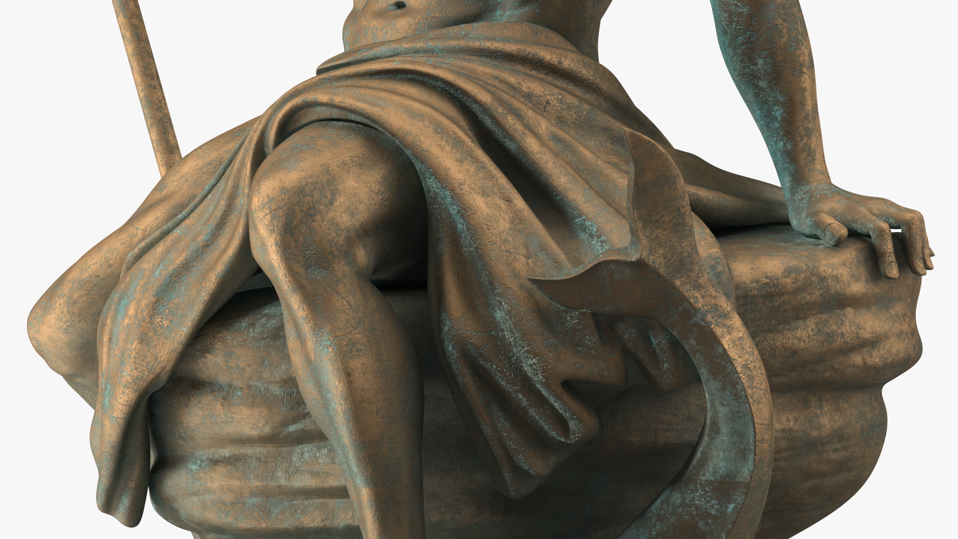 3D model Bronze Poseidon Sculpture