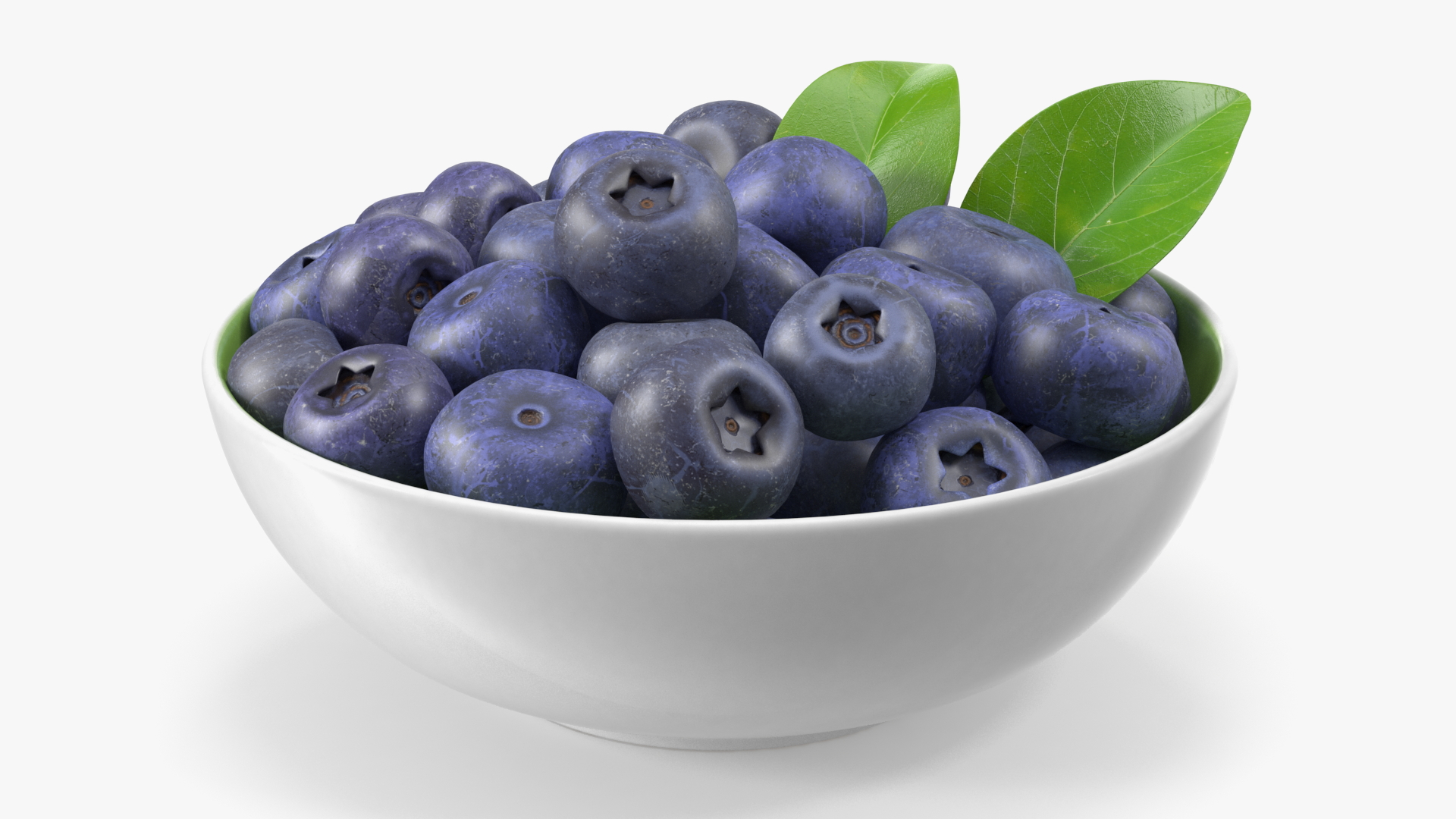 3D model Fresh Blueberries in Bowl