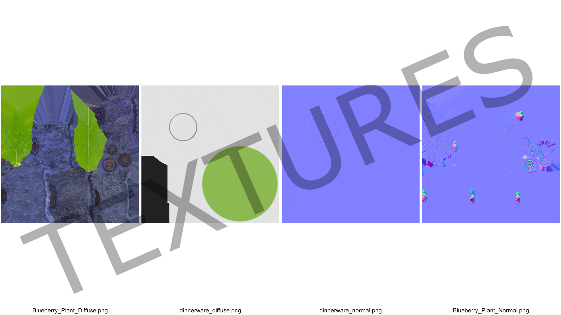 3D model Fresh Blueberries in Bowl