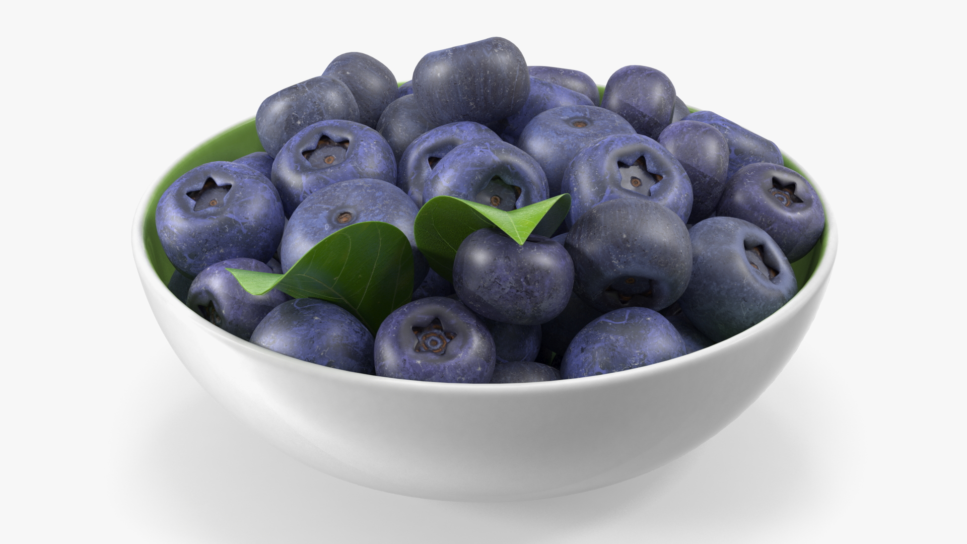 3D model Fresh Blueberries in Bowl