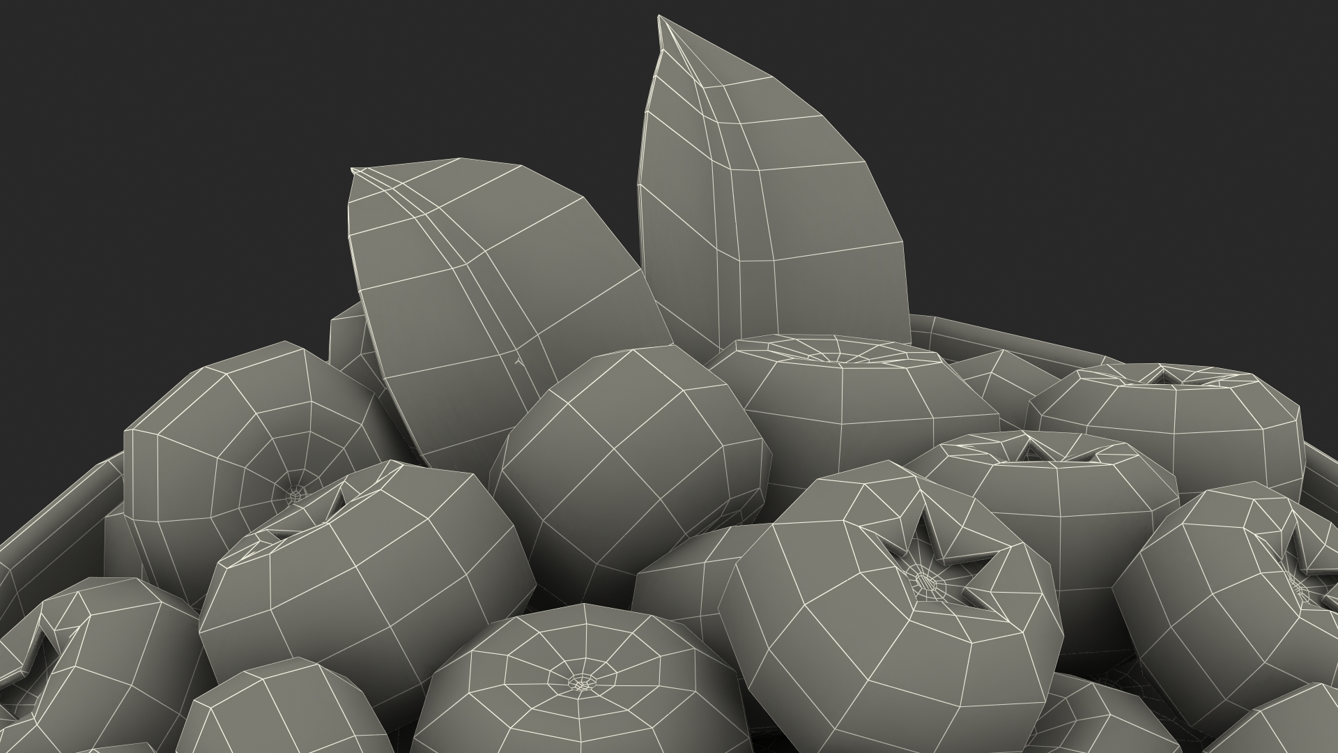 3D model Fresh Blueberries in Bowl