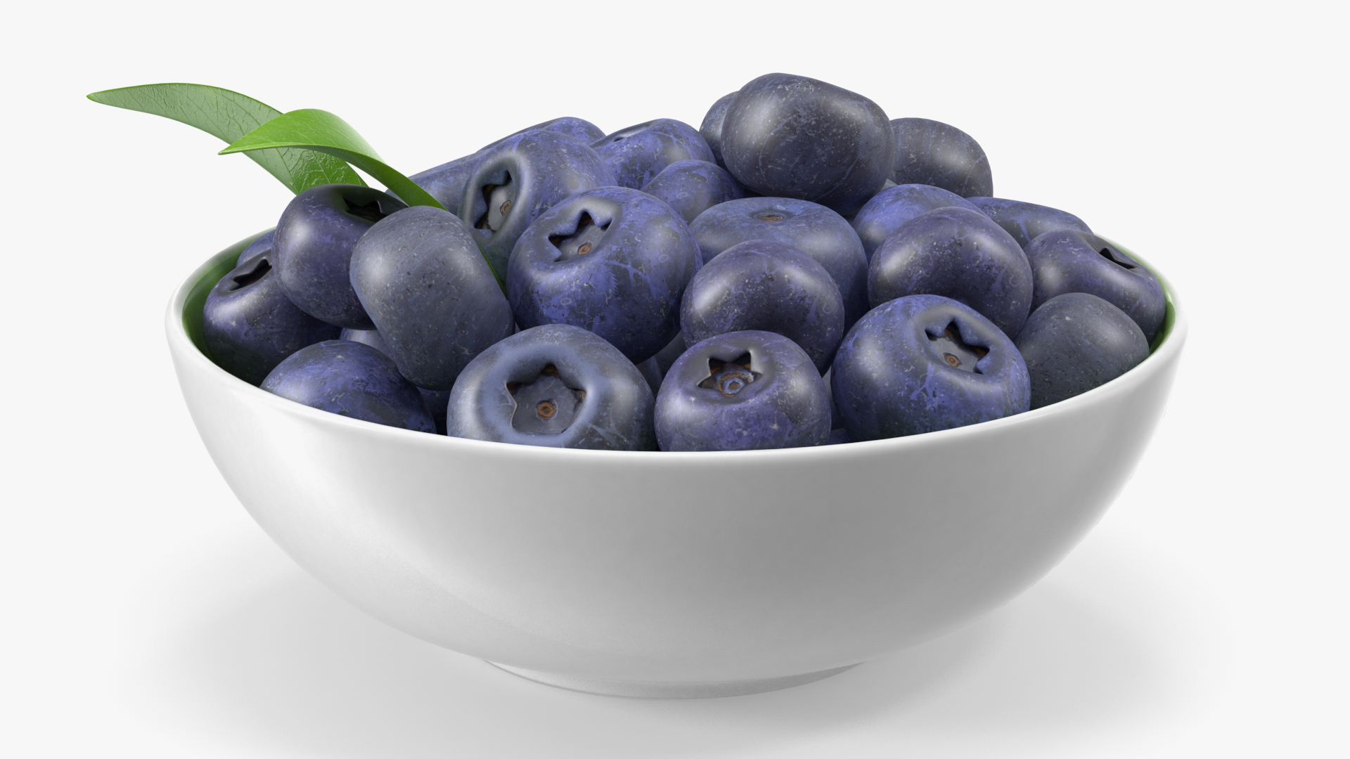 3D model Fresh Blueberries in Bowl
