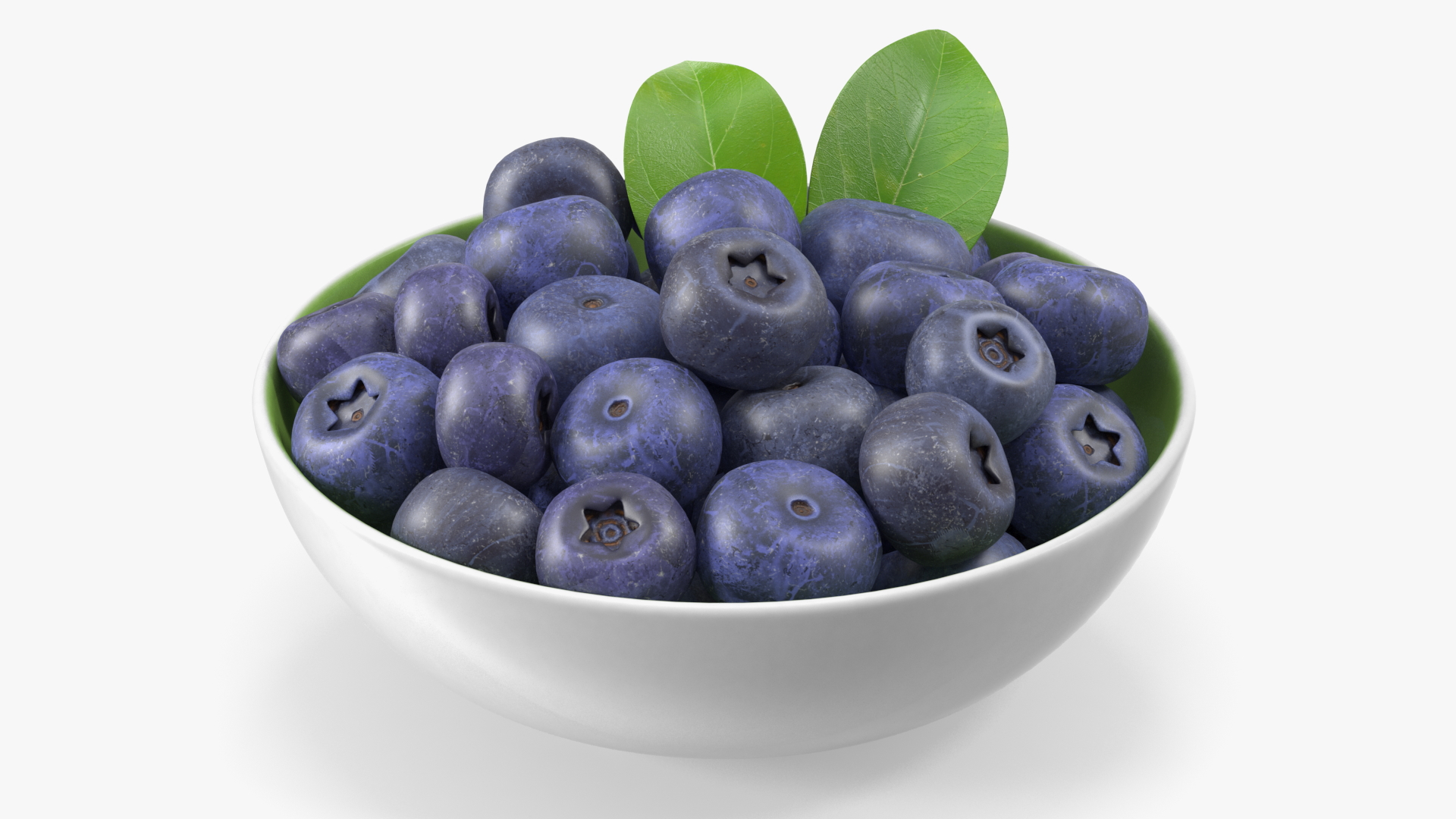 3D model Fresh Blueberries in Bowl