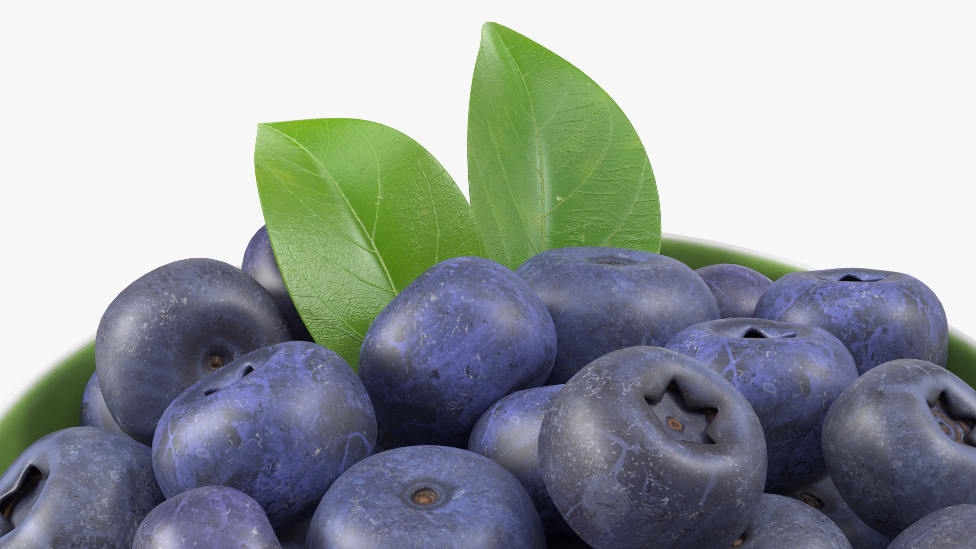 3D model Fresh Blueberries in Bowl