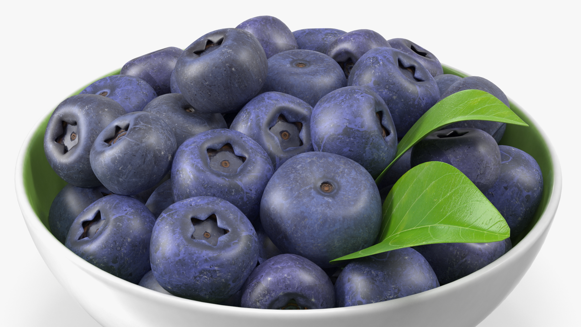 3D model Fresh Blueberries in Bowl