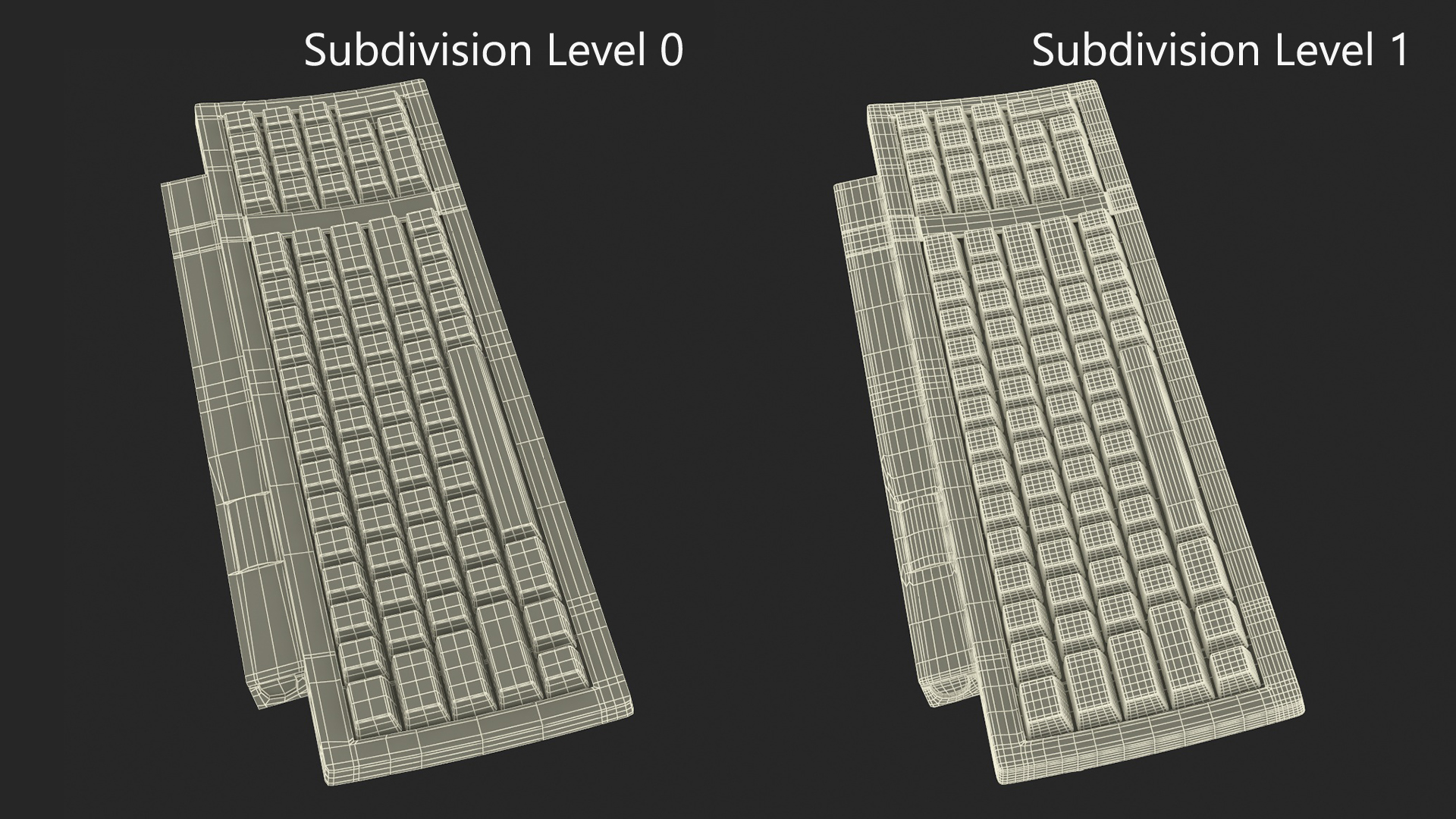 3D model Vintage Apple Keyboard II