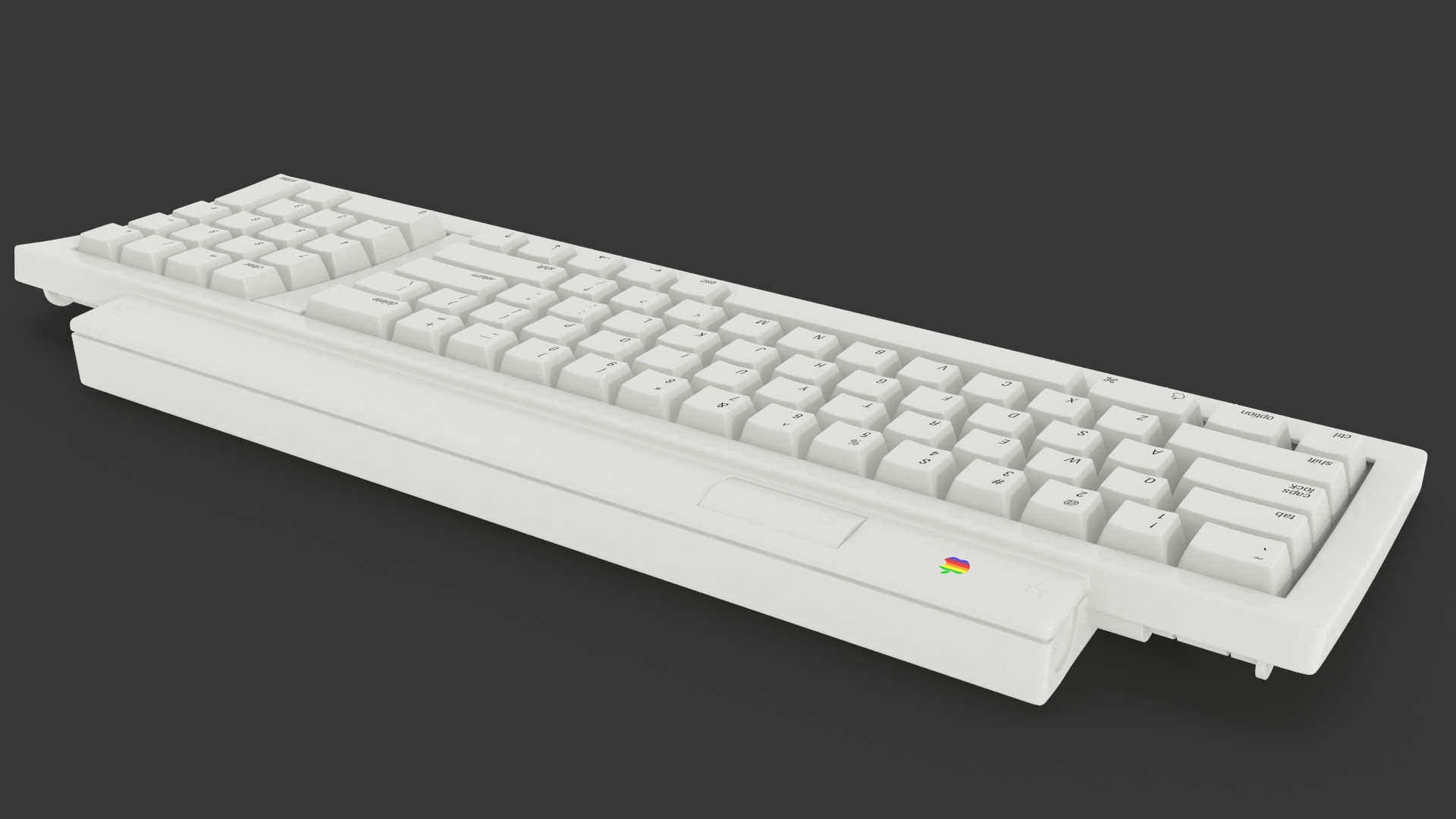 3D model Vintage Apple Keyboard II