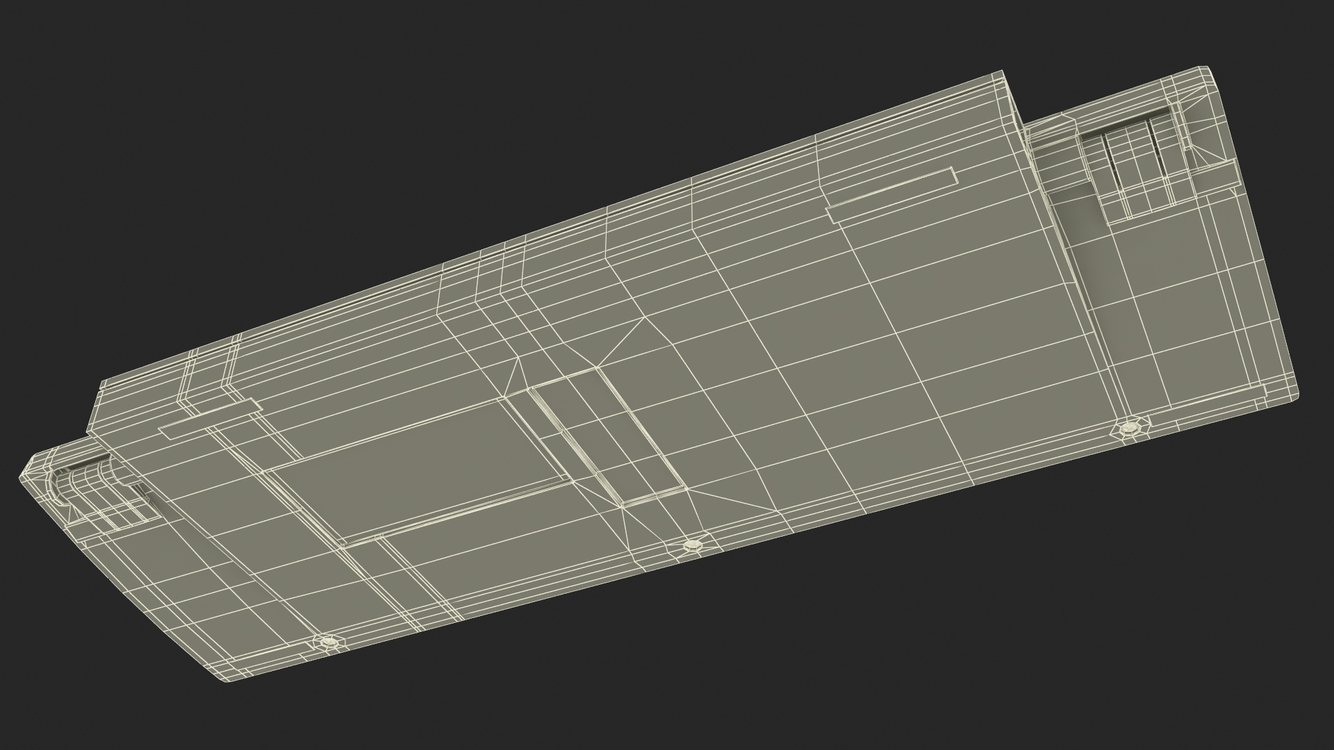 3D model Vintage Apple Keyboard II