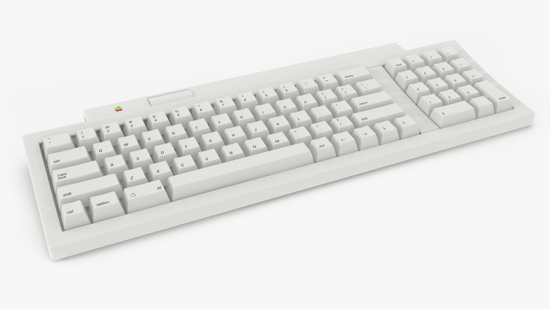 3D model Vintage Apple Keyboard II