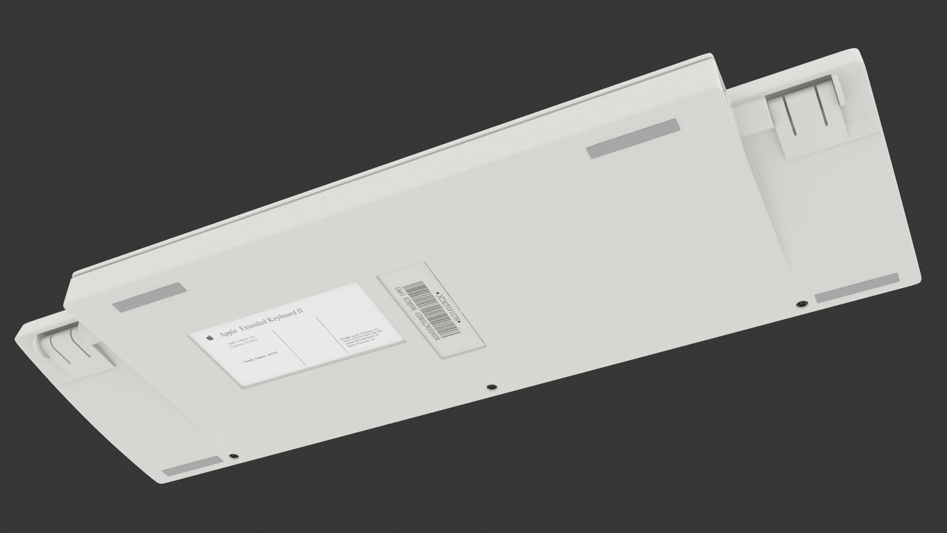 3D model Vintage Apple Keyboard II
