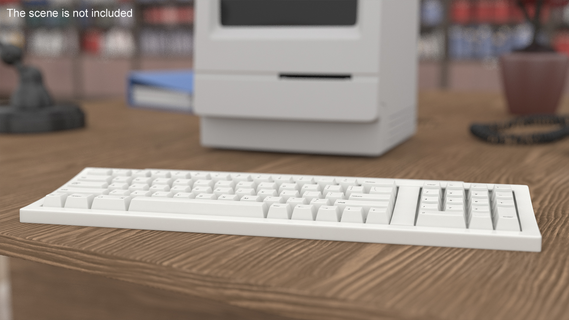 3D model Vintage Apple Keyboard II