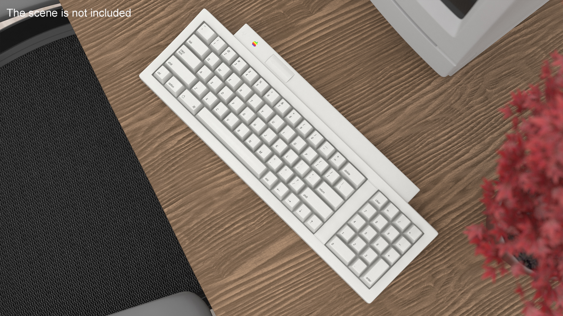 3D model Vintage Apple Keyboard II
