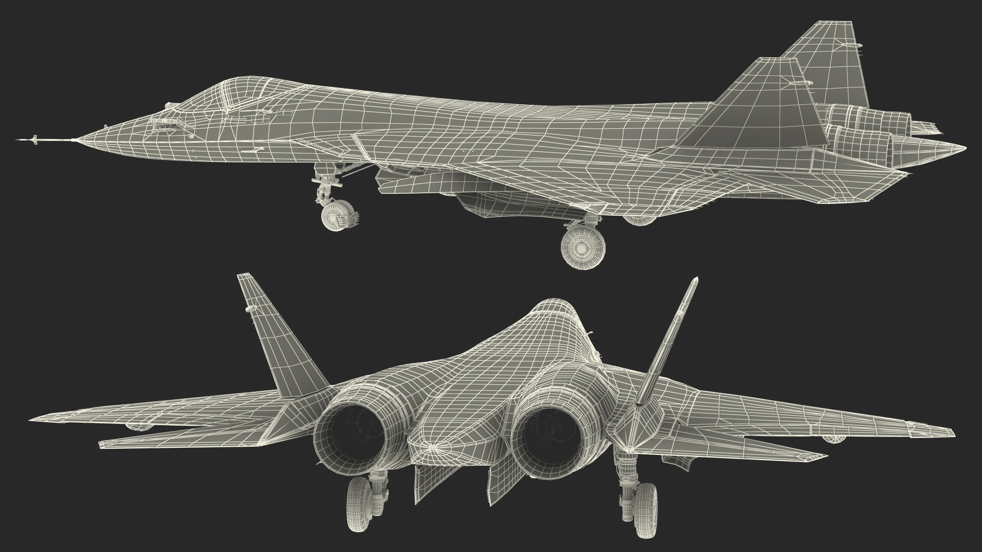3D SU 57 Stealth Jet Fighter Pixel Camouflage Rigged for Maya model