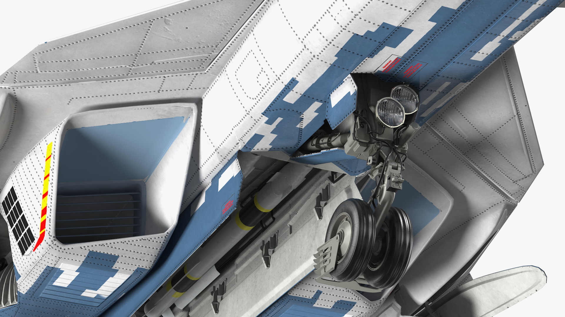 3D SU 57 Stealth Jet Fighter Pixel Camouflage Rigged for Maya model