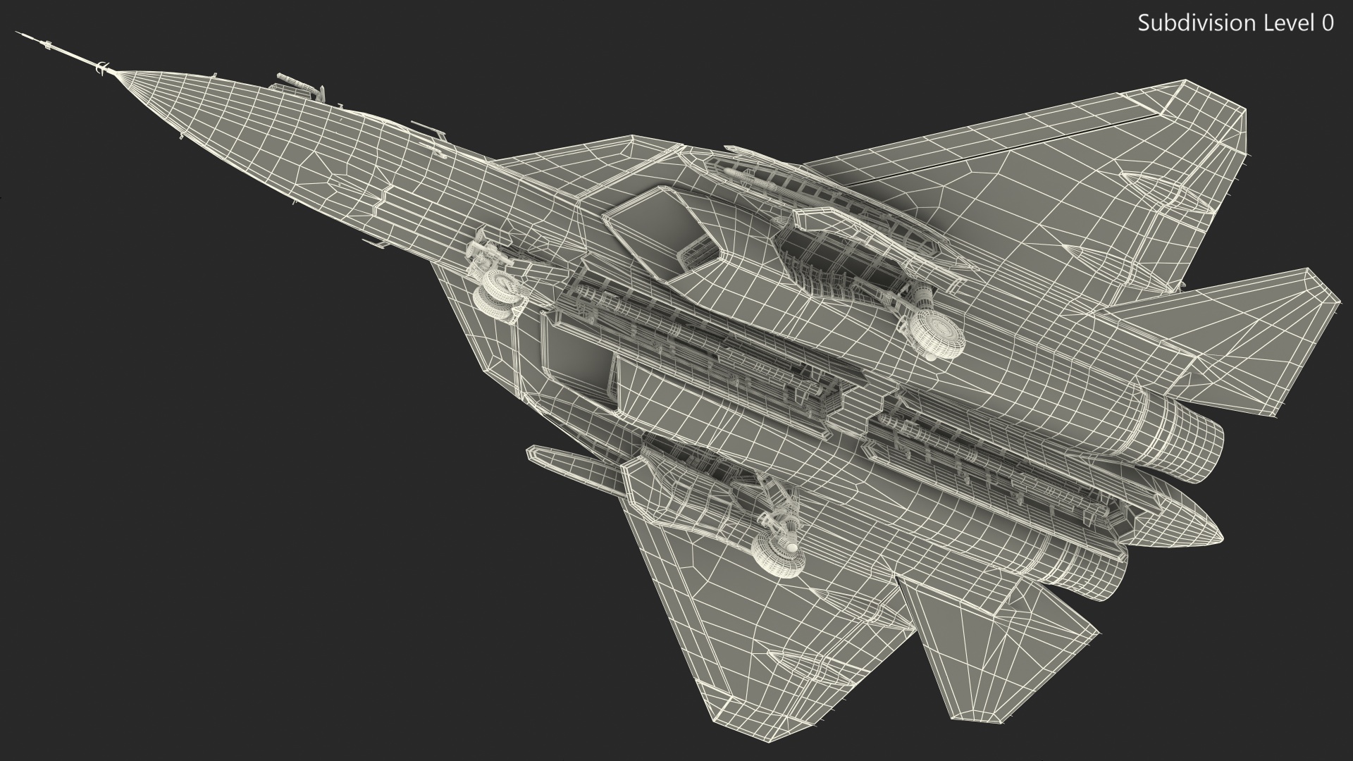 3D SU 57 Stealth Jet Fighter Pixel Camouflage Rigged for Maya model