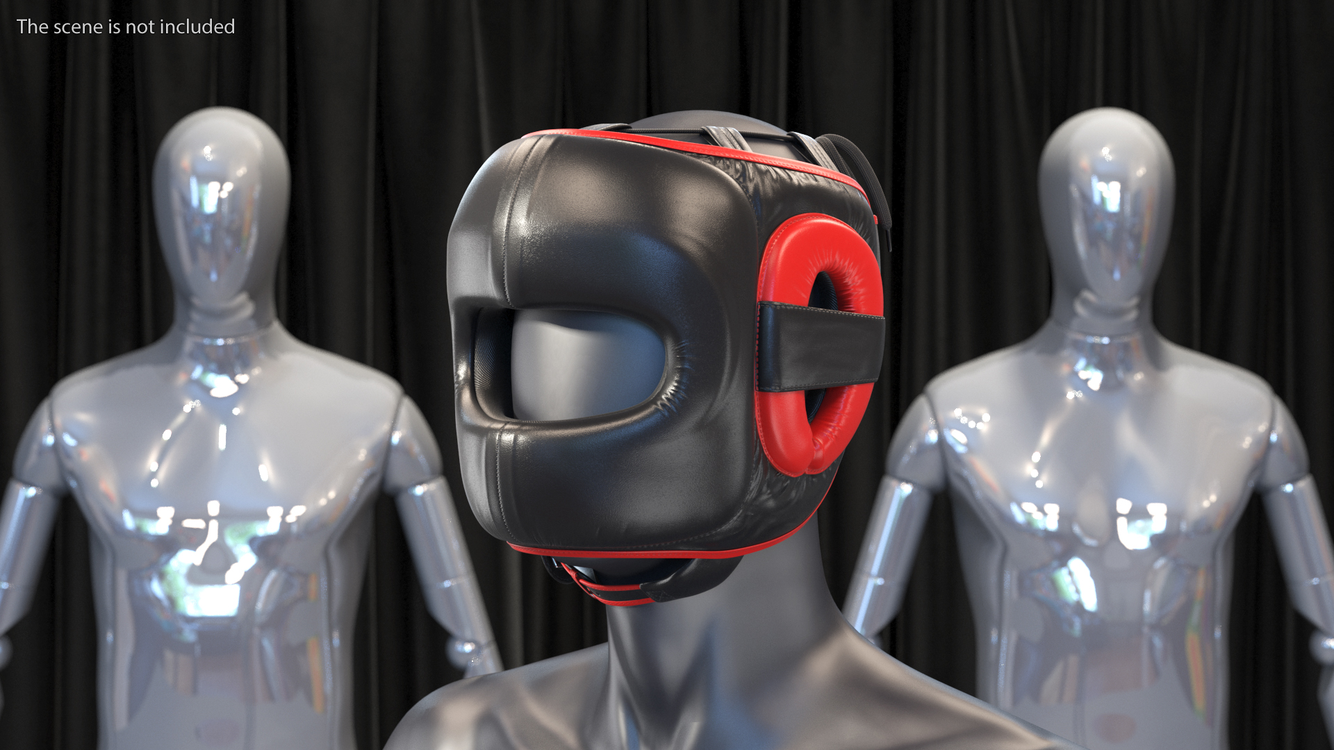 Face Protector Boxing Helmet Closed Type for Sparring Black 3D model