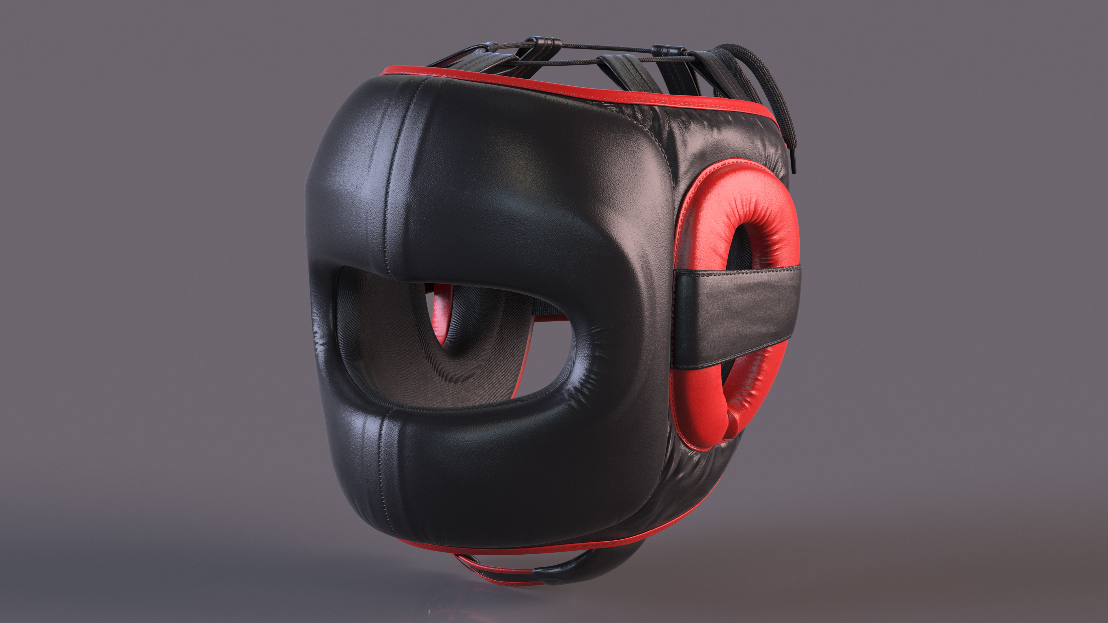 Face Protector Boxing Helmet Closed Type for Sparring Black 3D model