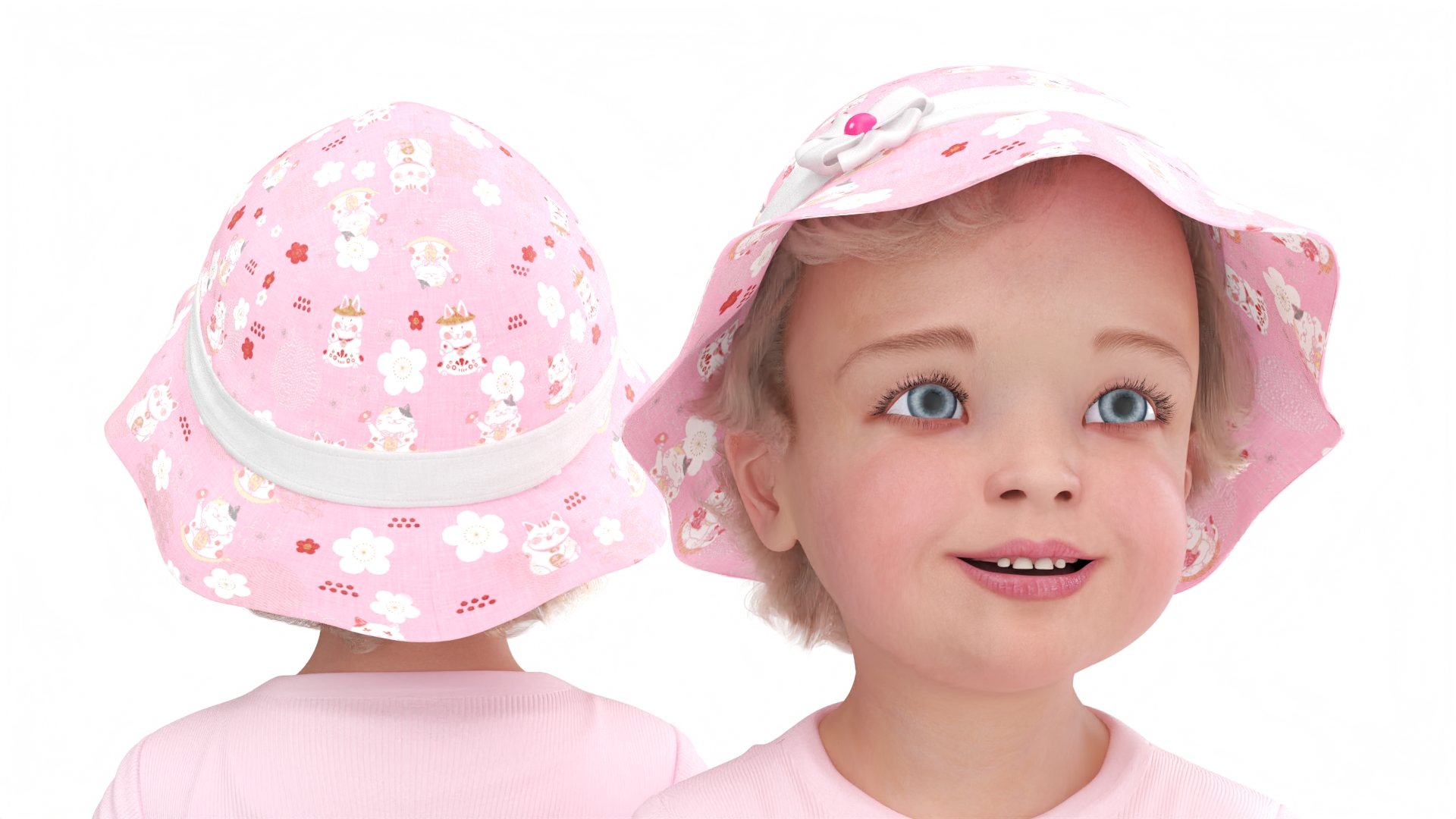 Toddler Girl Everyday Summer Dress Standing Fur 3D