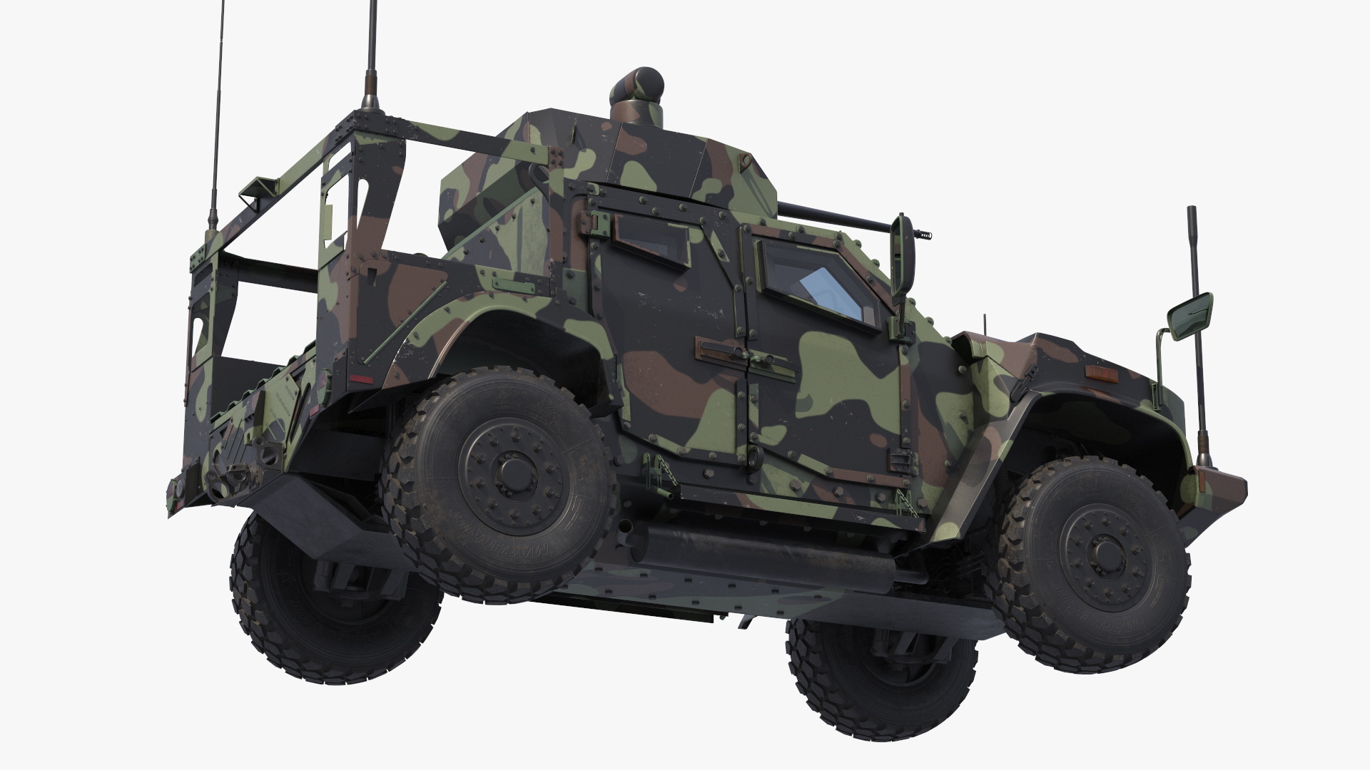 Combat Patrol Truck with Autocannon Turret Rigged - view 5