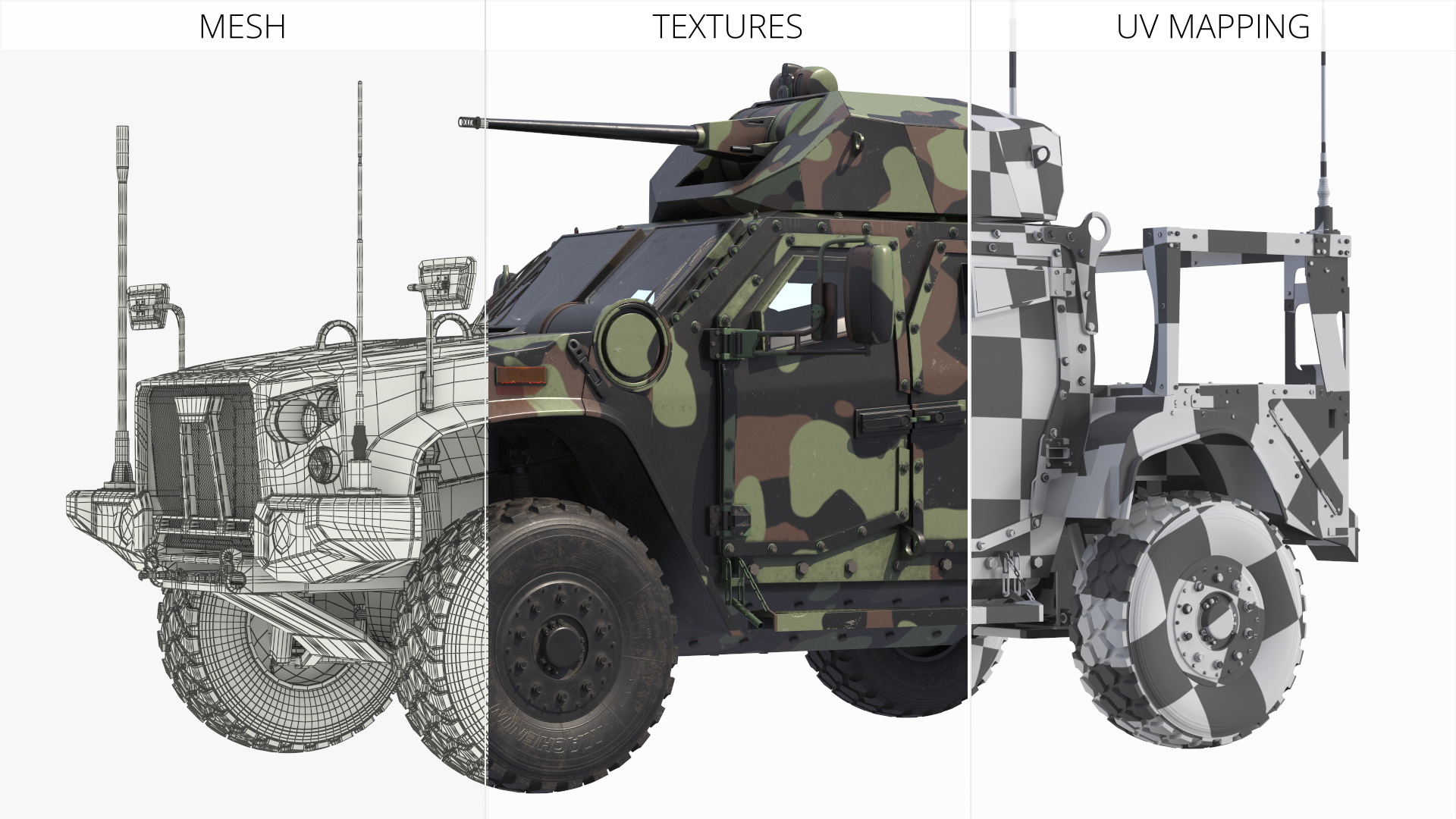 Combat Patrol Truck with Autocannon Turret Rigged - view 10