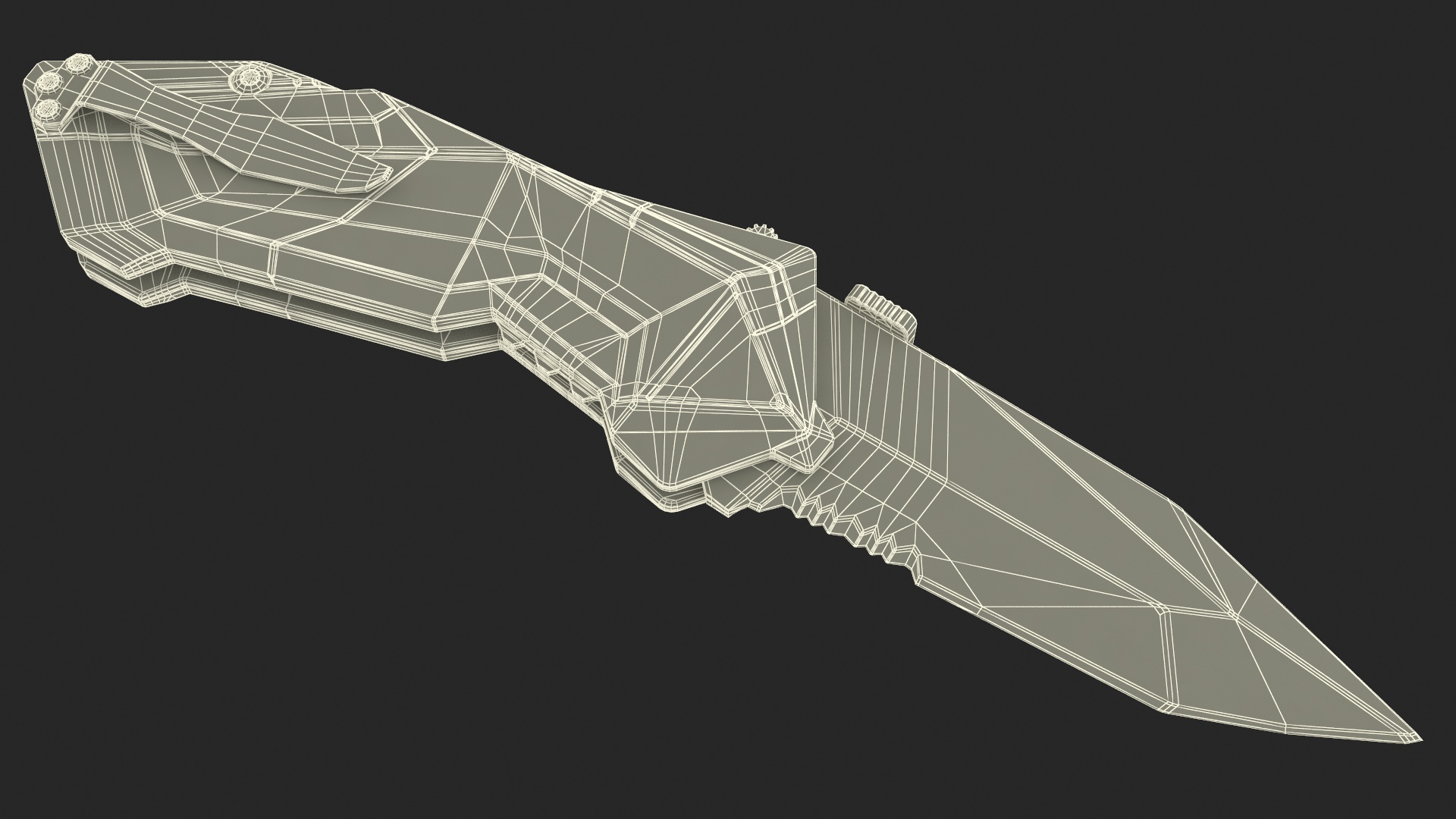 Fantastic Collapsible Knife Black Green 3D model