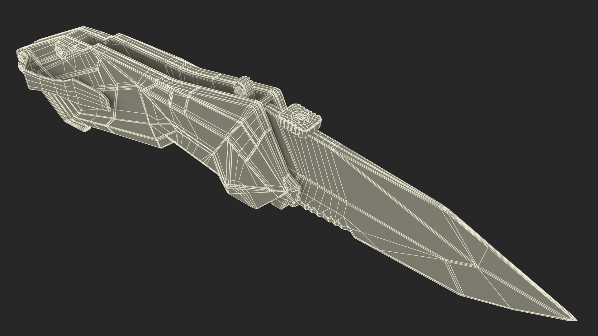 Fantastic Collapsible Knife Black Green 3D model