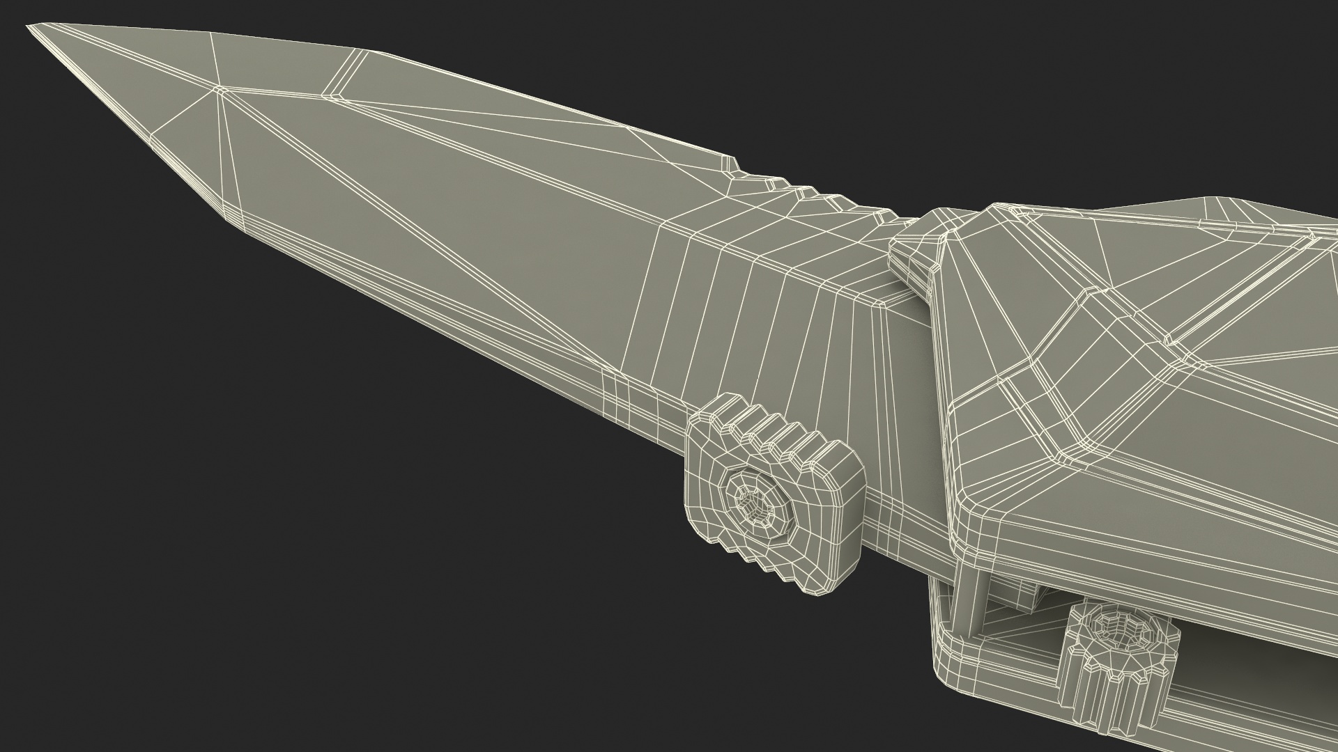 Fantastic Collapsible Knife Black Green 3D model