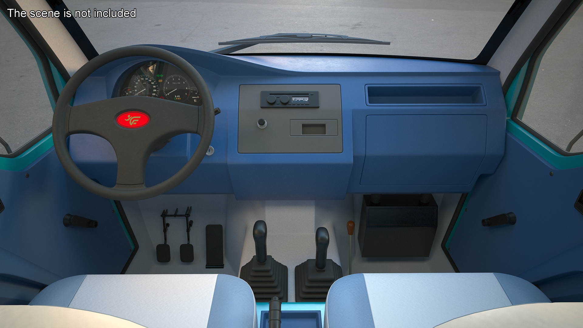 3D model Delivery Trike with Close Body Blue