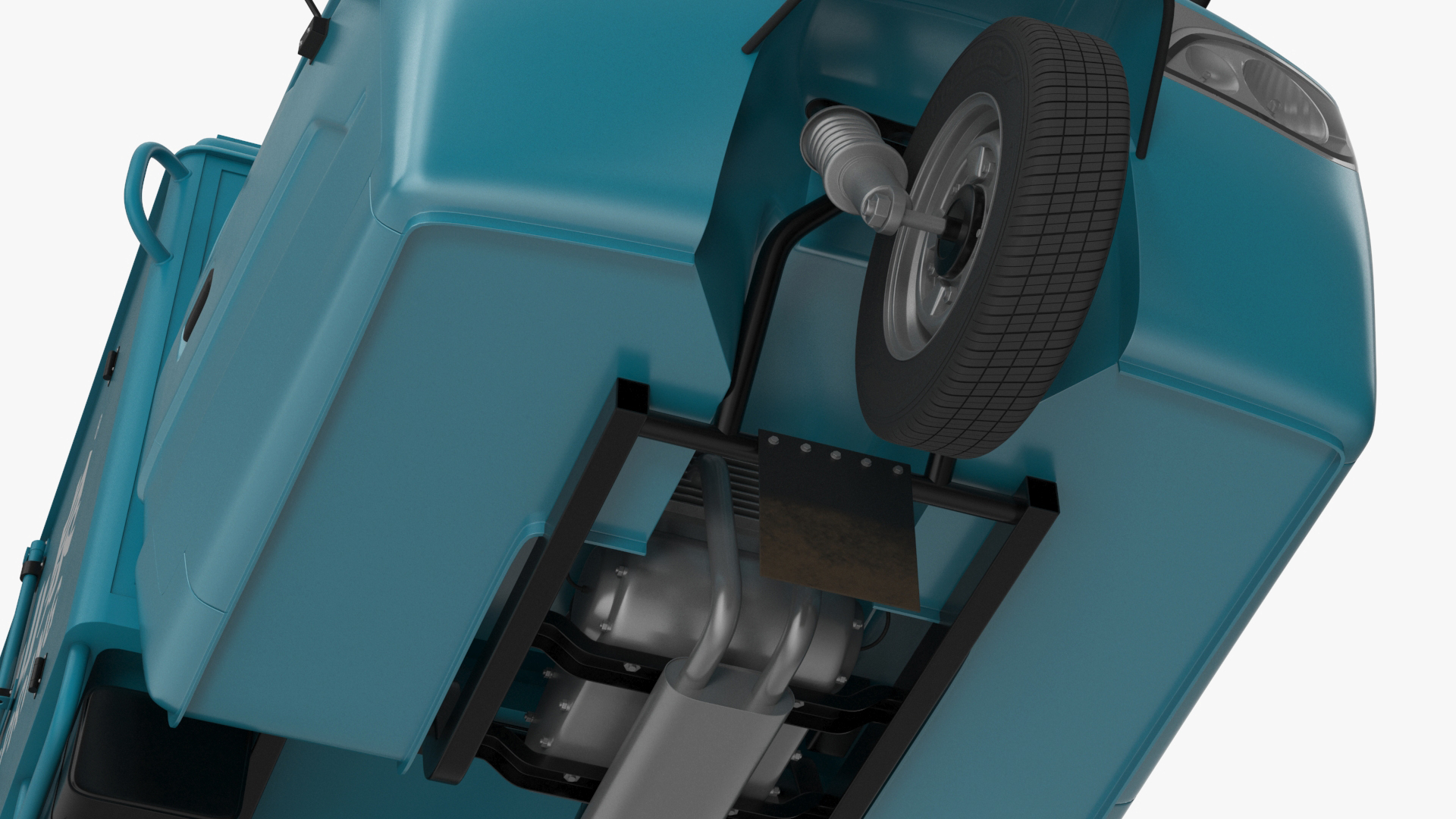 3D model Delivery Trike with Close Body Blue