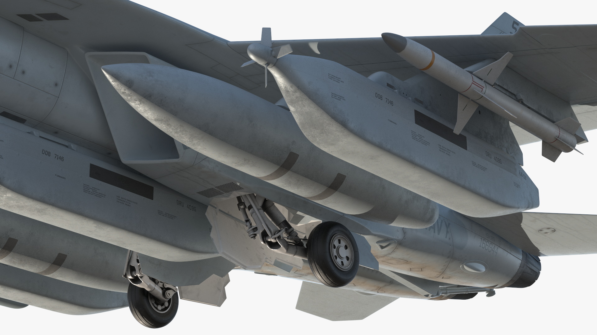 3D Fighter Jet Boeing EA 18G with Pilot