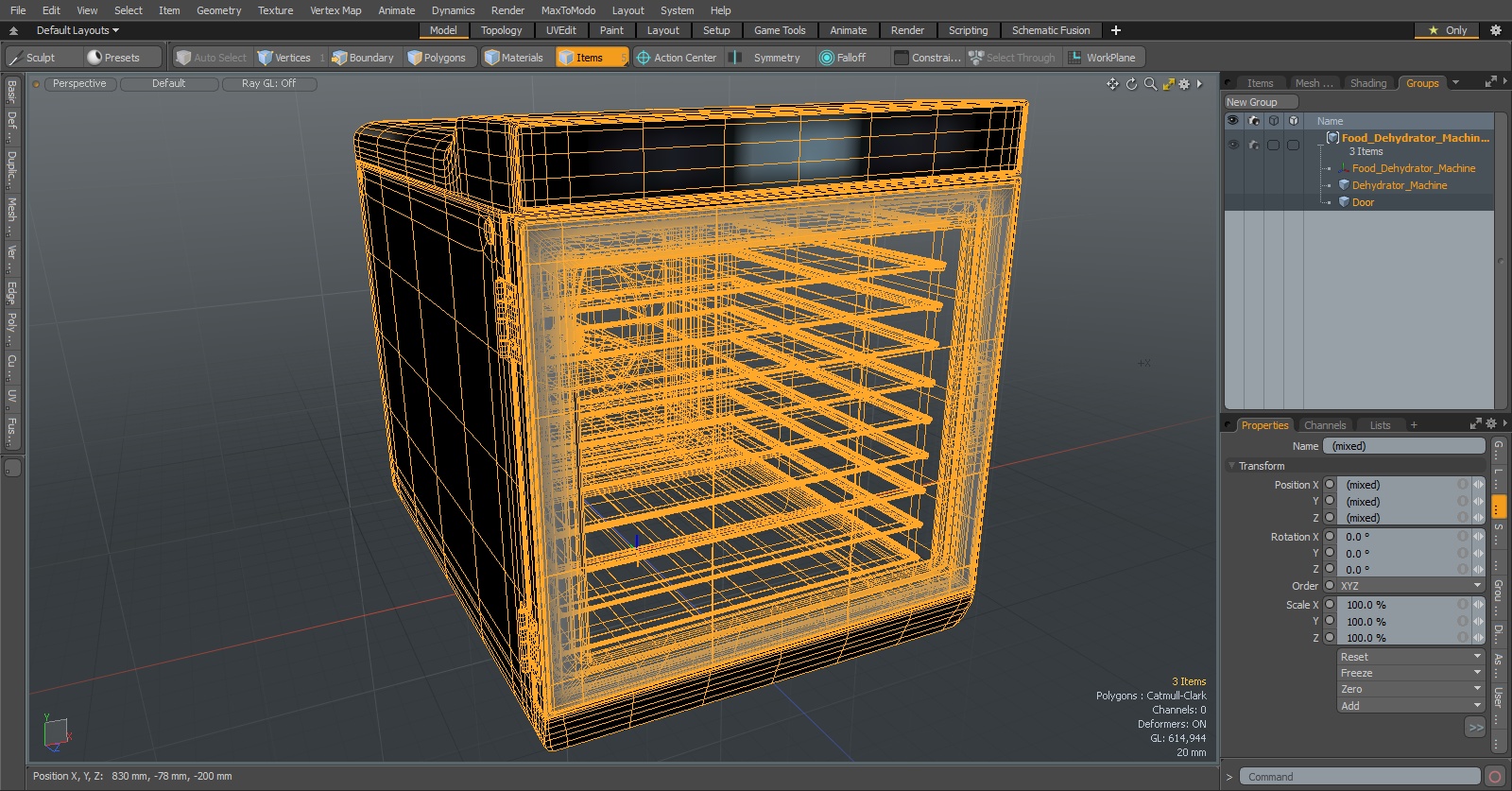 3D Food Dehydrator Machine model